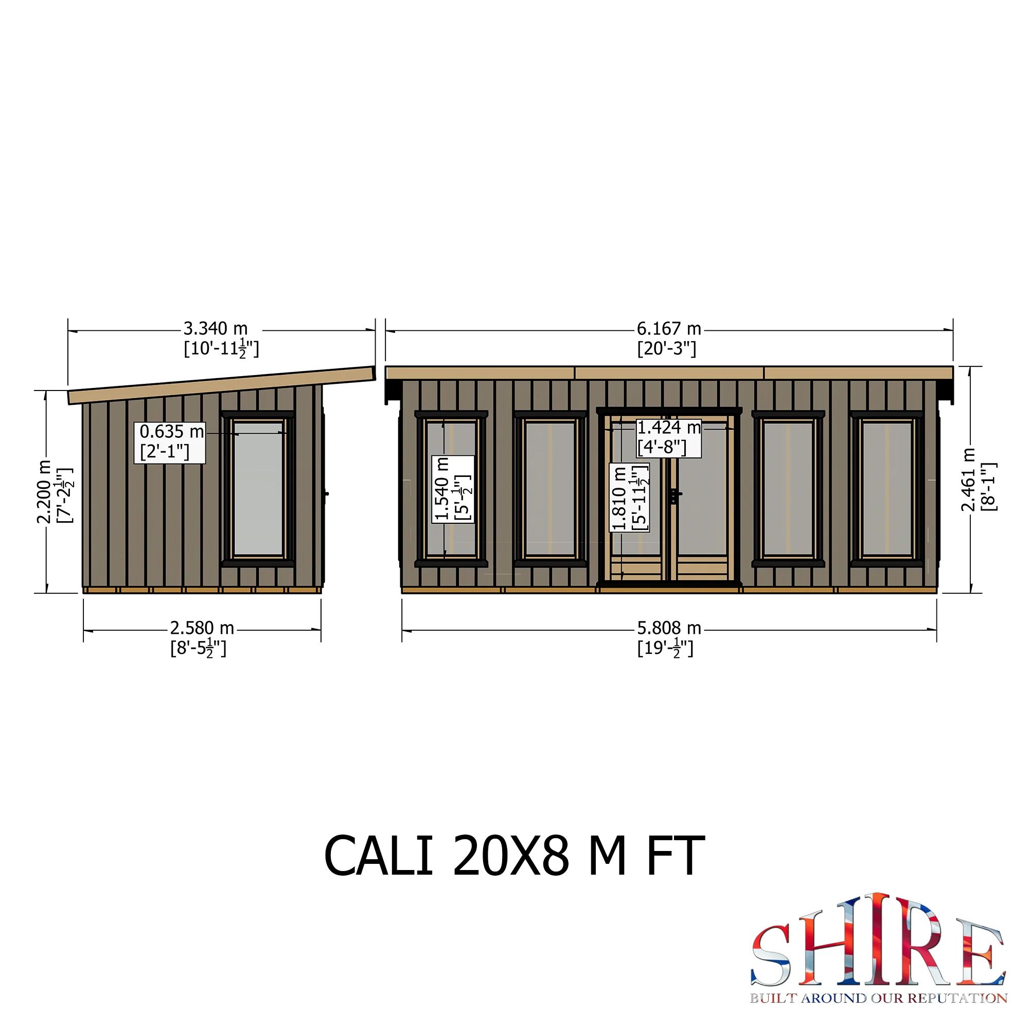 Shire Cali 20x8 Garden Office - Image 4
