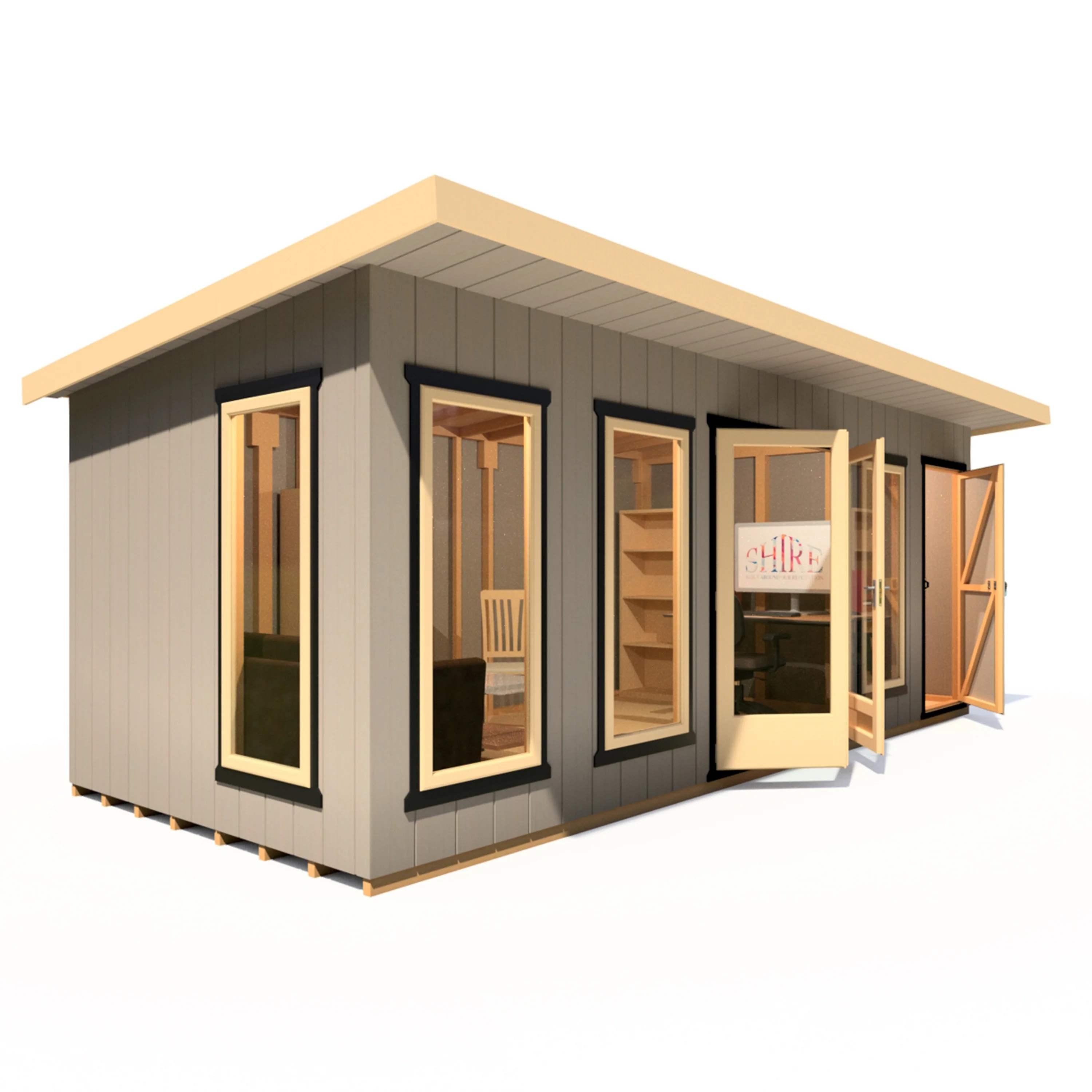Shire Cali 20x8 Garden Office with Storage - Image 10