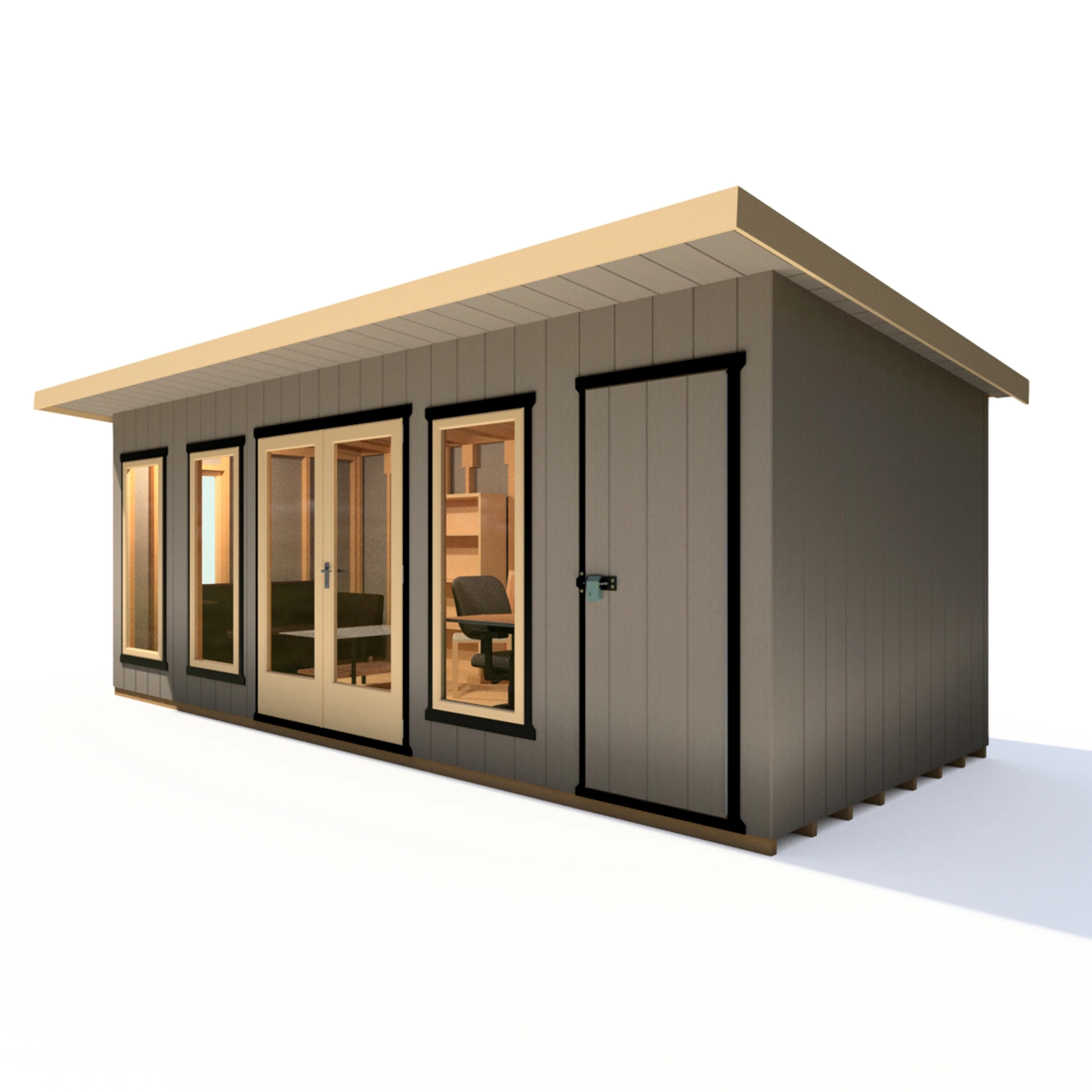 Shire Cali 20x8 Garden Office with Storage - Image 11
