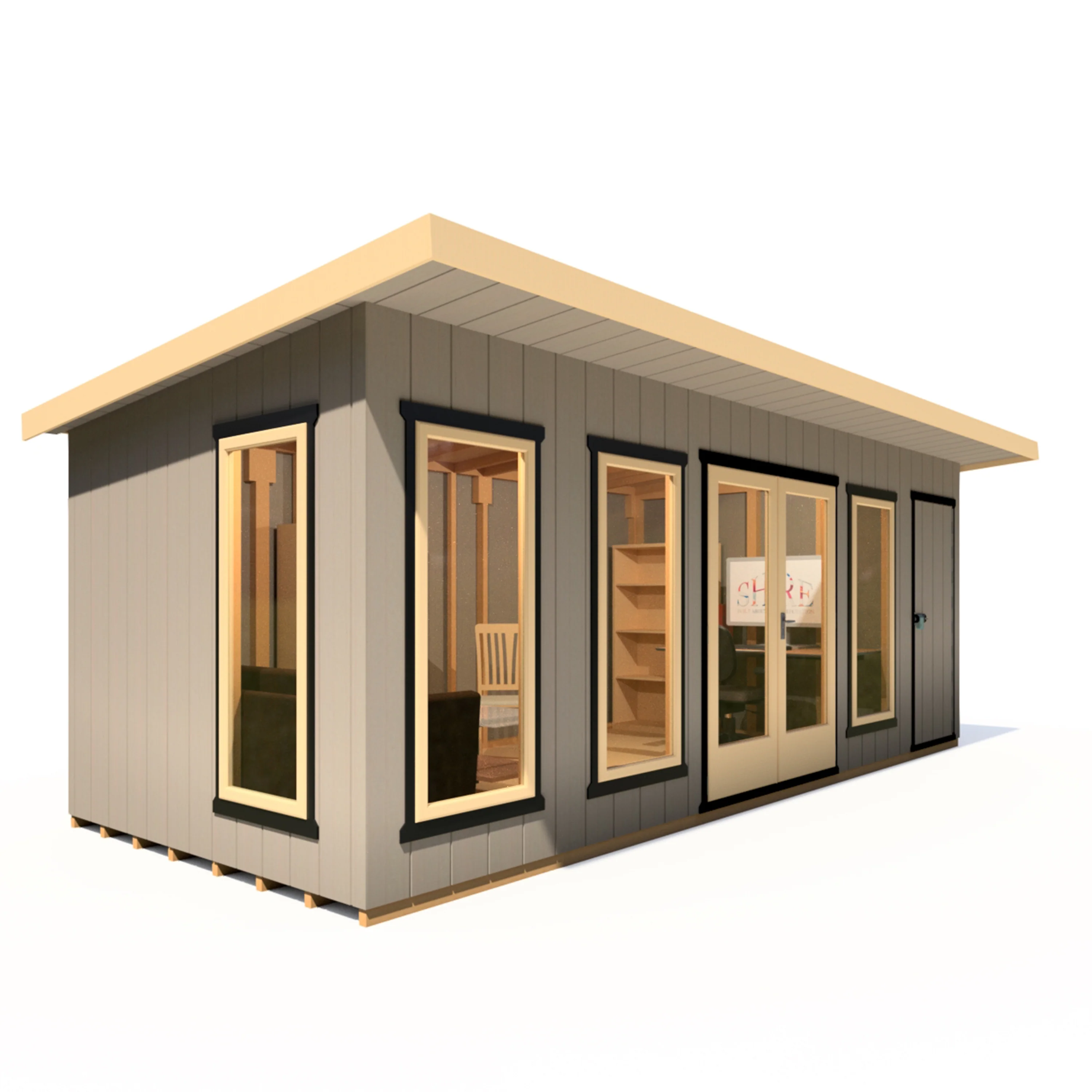 Shire Cali 20x8 Garden Office with Storage - Image 2