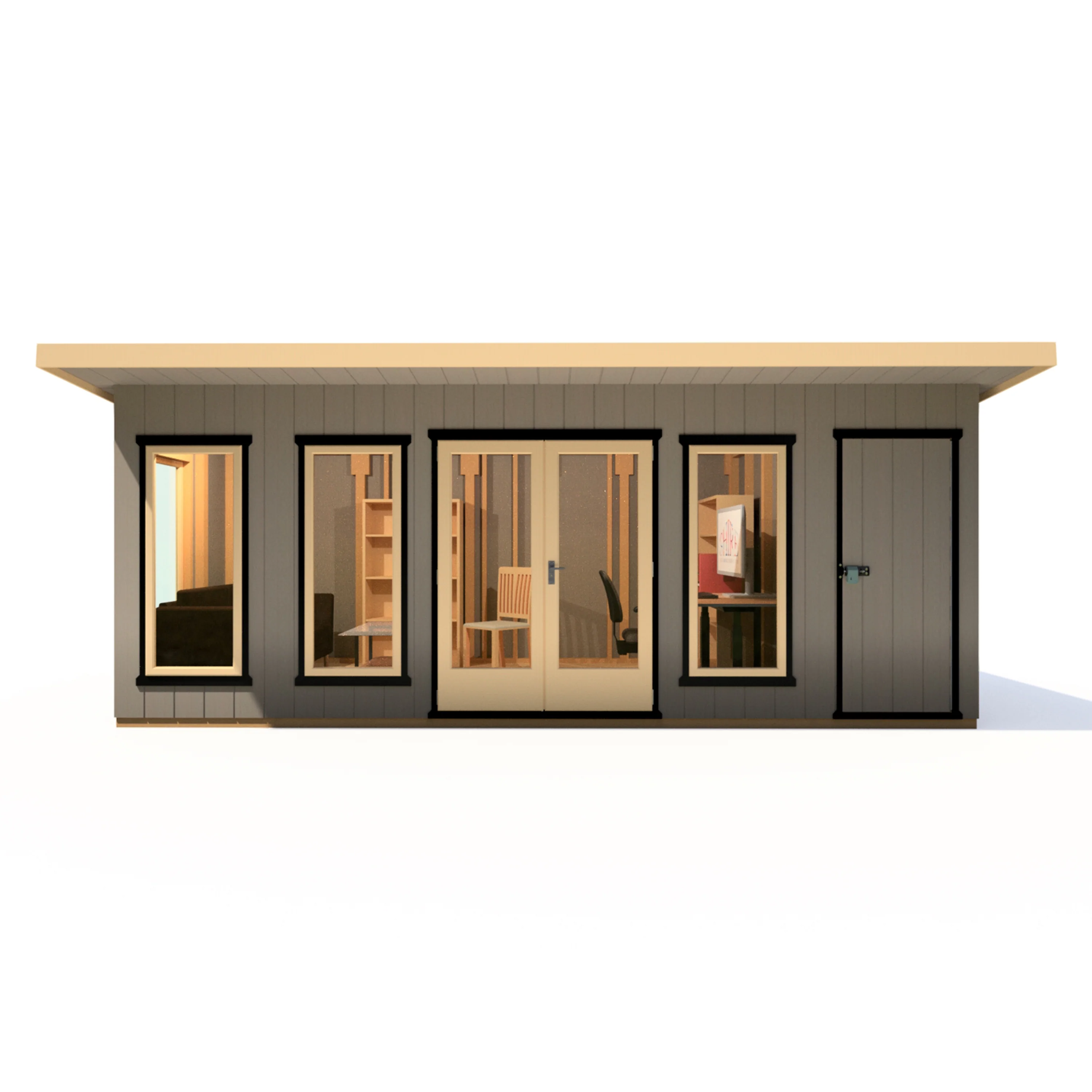 Shire Cali 20x8 Garden Office with Storage - Image 3