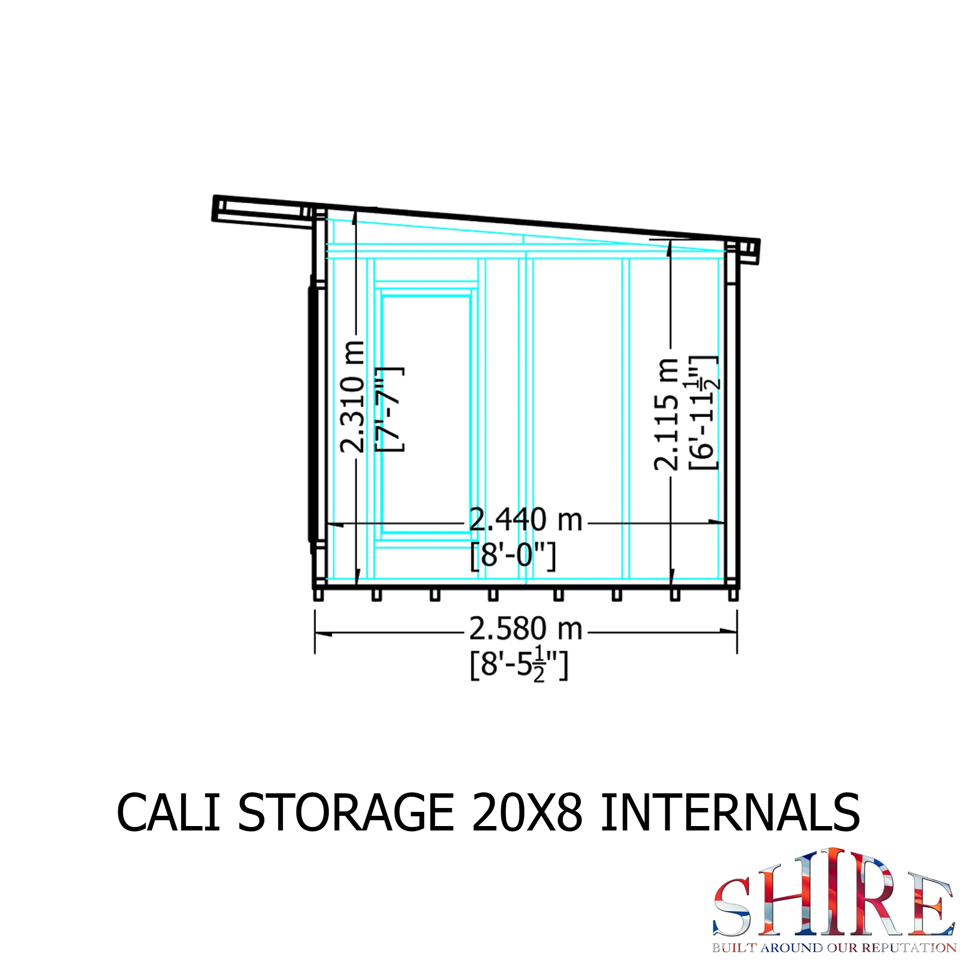 Shire Cali 20x8 Garden Office with Storage - Image 7