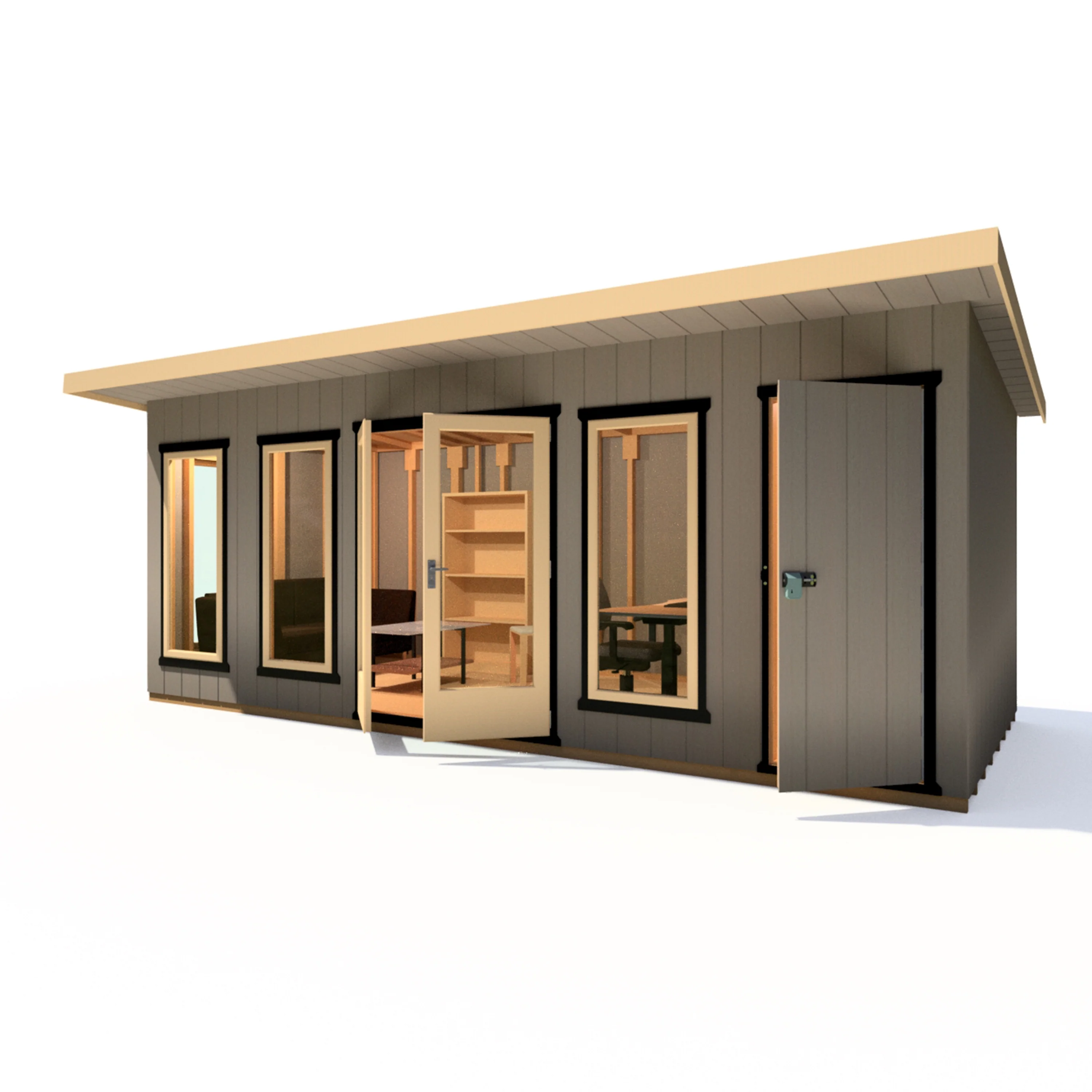 Shire Cali 20x8 Garden Office with Storage - Image 9