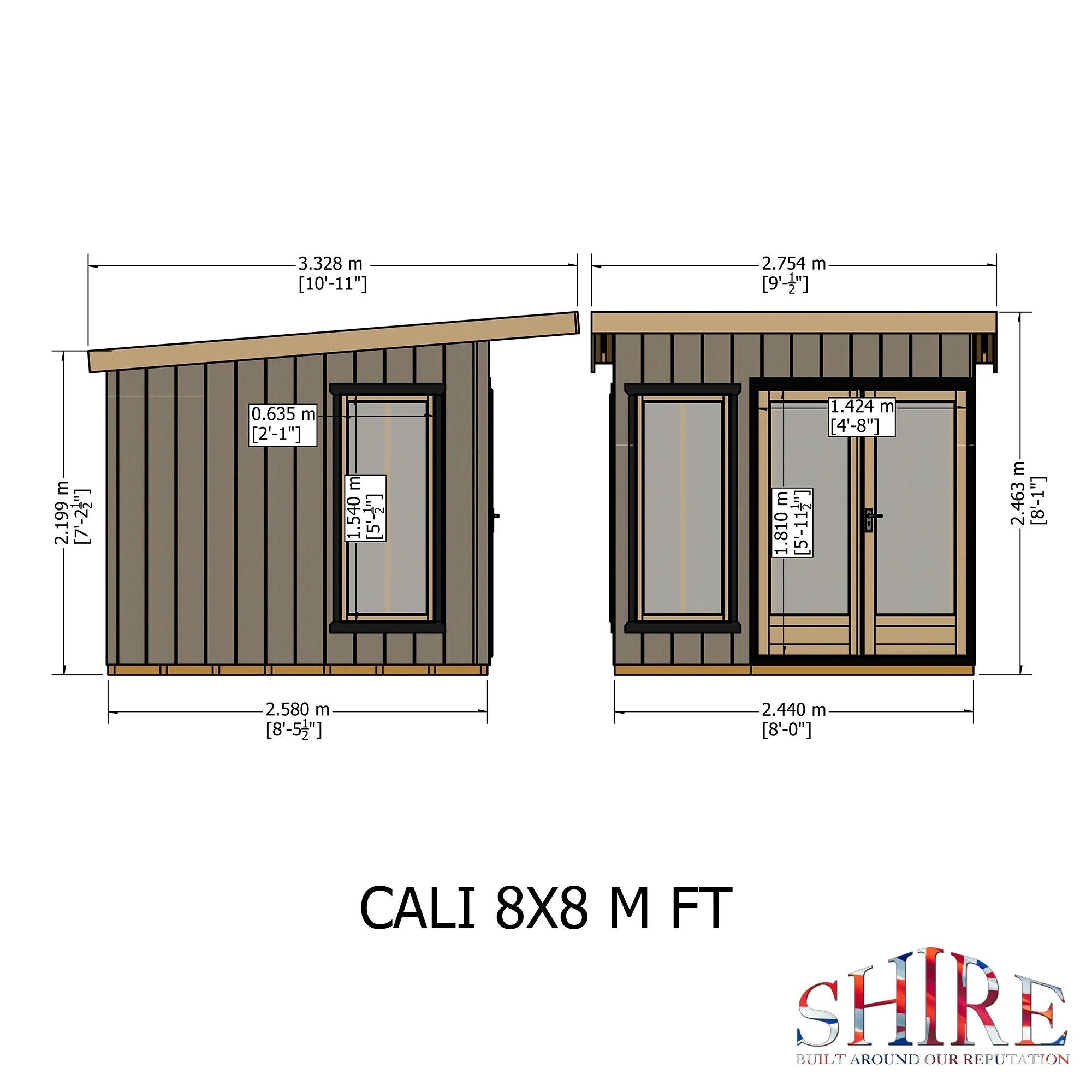 Shire Cali 8x8 Garden Office - Image 5
