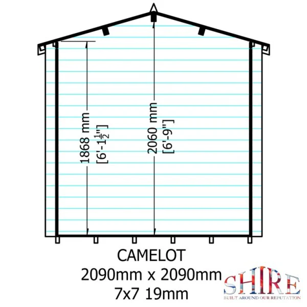 Shire Camelot 7x7 19mm Log Cabin - Image 5