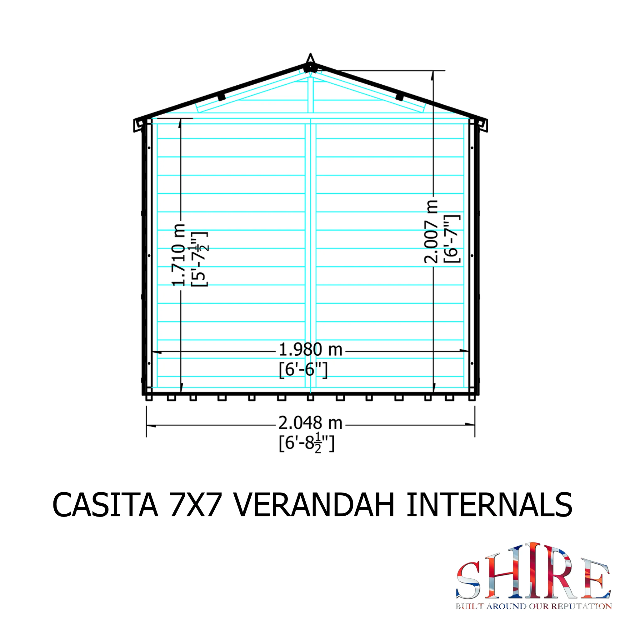 Shire Casita + Verandah 7x10 Shed / Summerhouse - Image 6