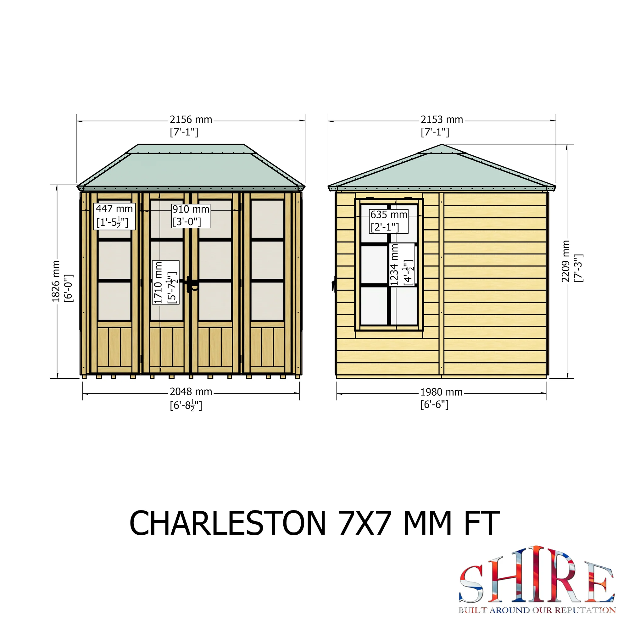 Shire Charleston 7x7 Summerhouse - Image 4