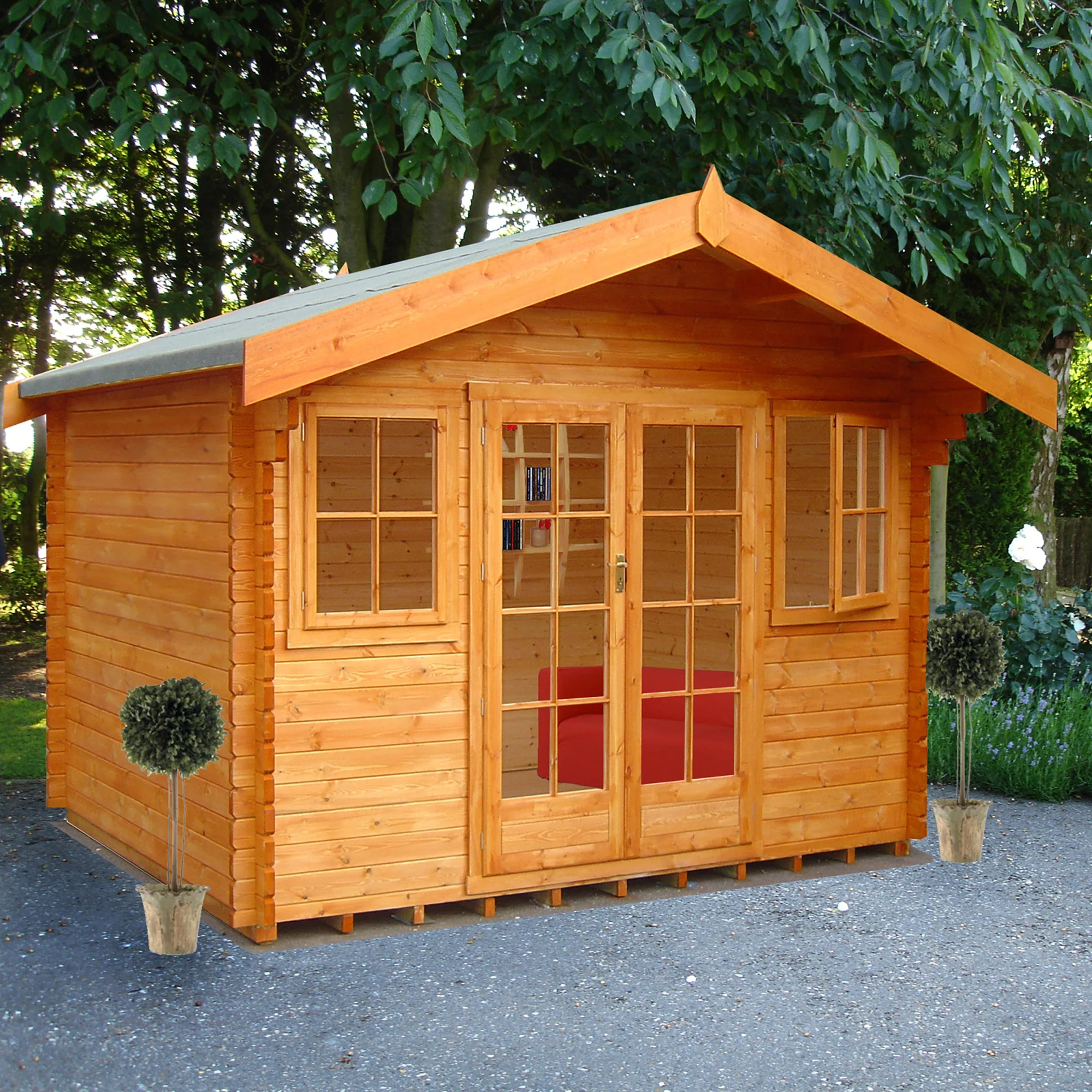Shire Clipstone 12x10 Log Cabin - Image 2