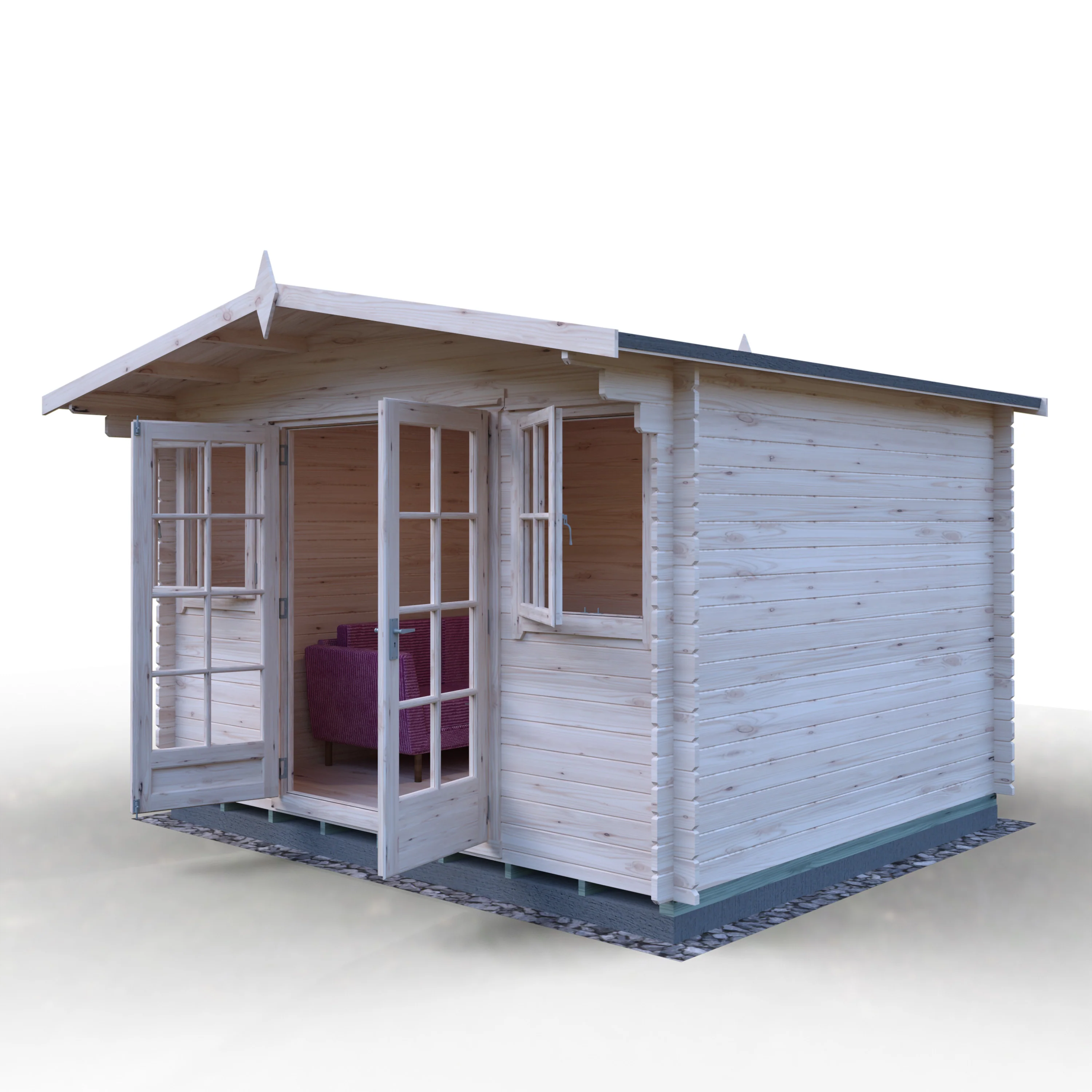 Shire Clipstone 12x10 Log Cabin - Image 35