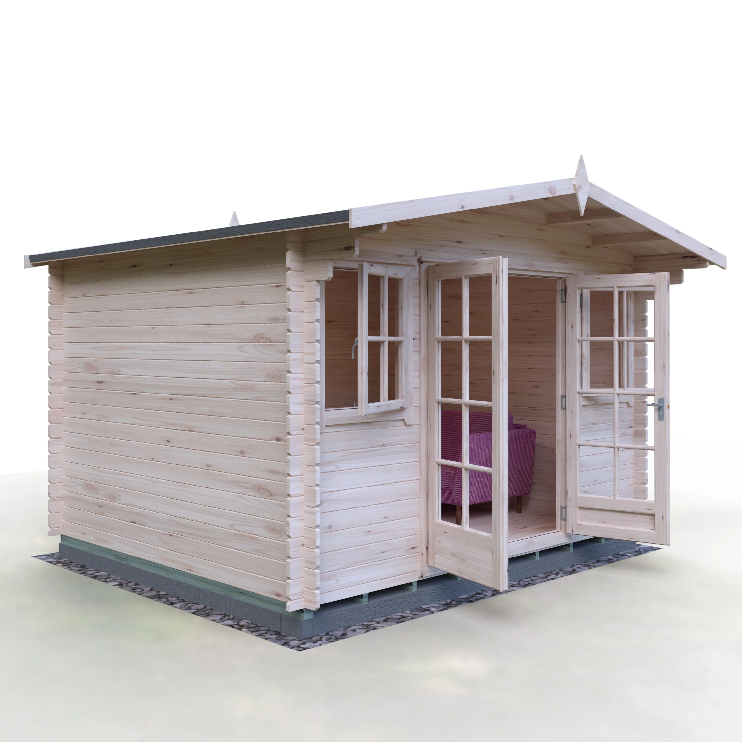 Shire Clipstone 12x10 Log Cabin - Image 36
