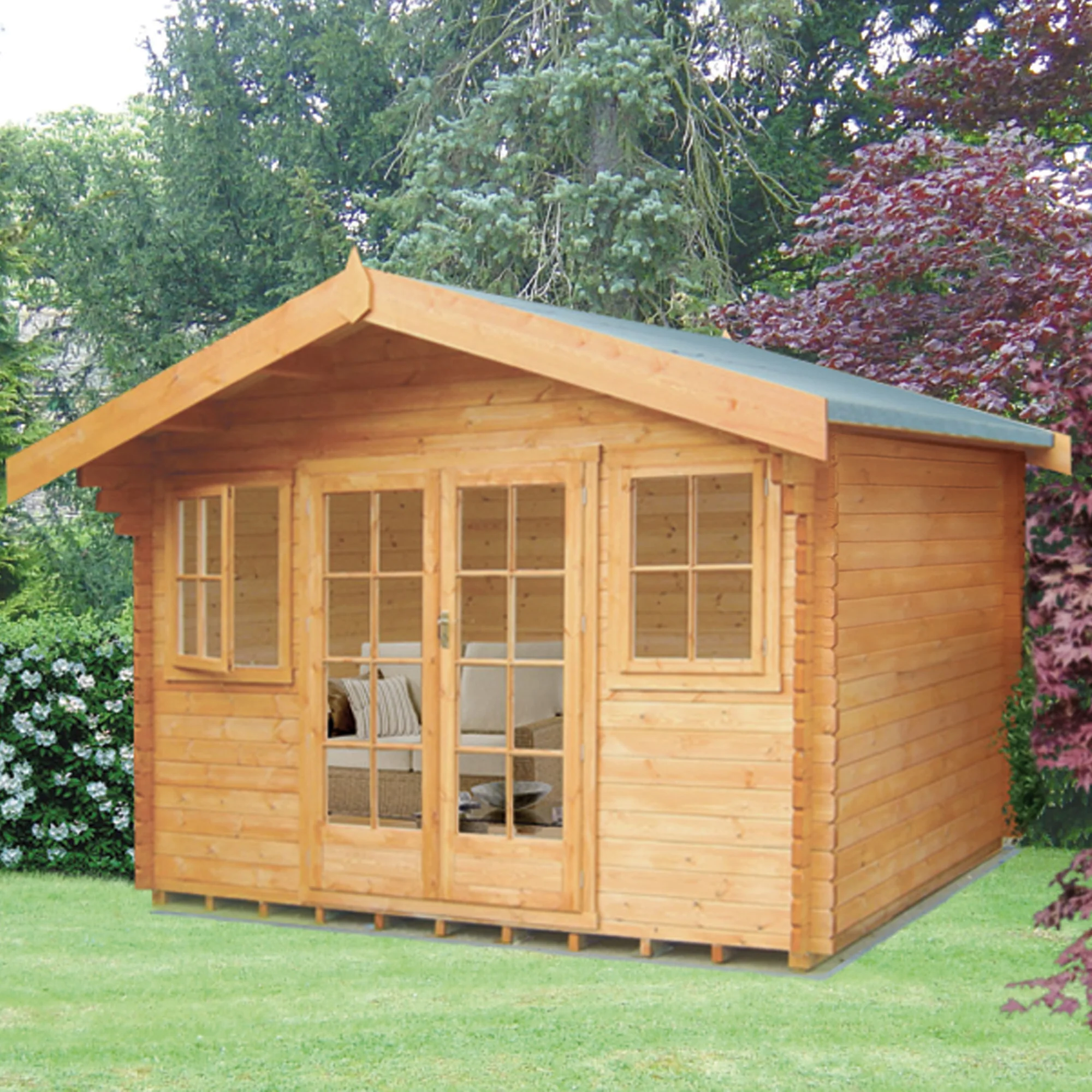 Shire Clipstone 12x12 Log Cabin - Image 10