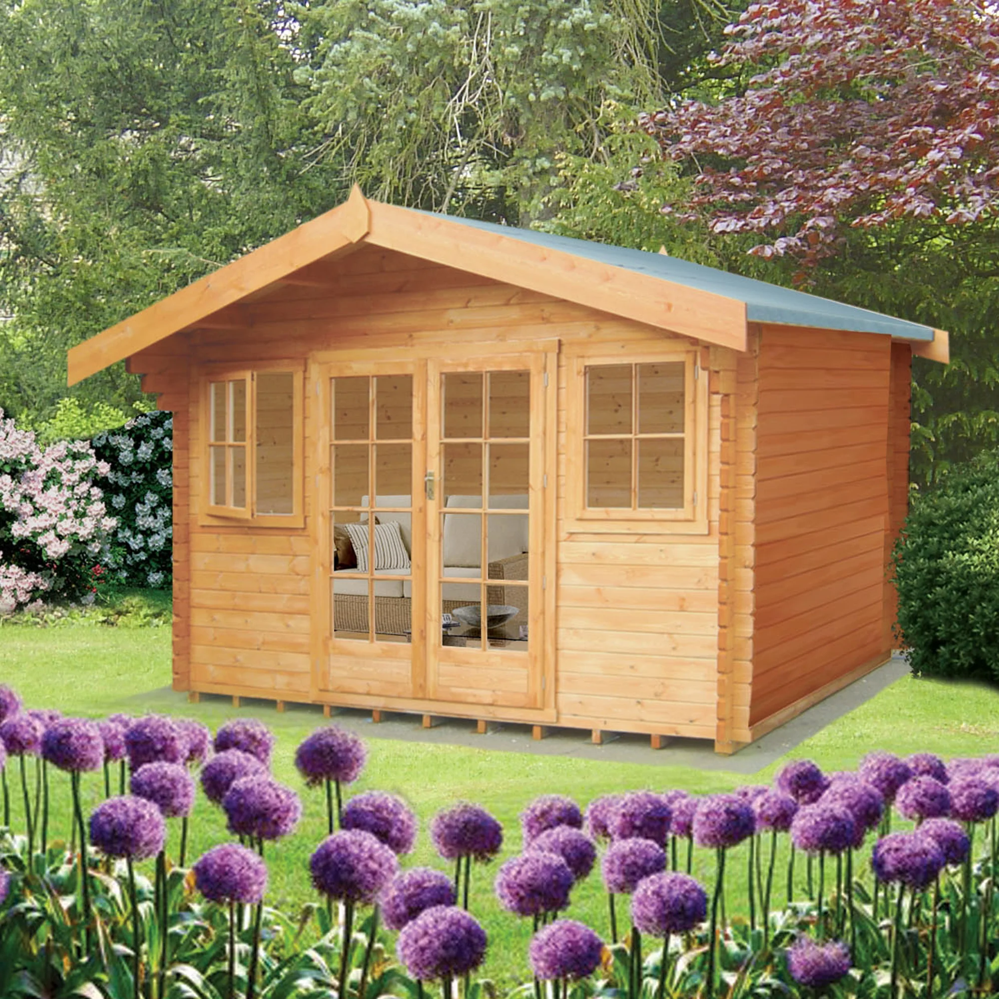 Shire Clipstone 12x12 Log Cabin - Image 11