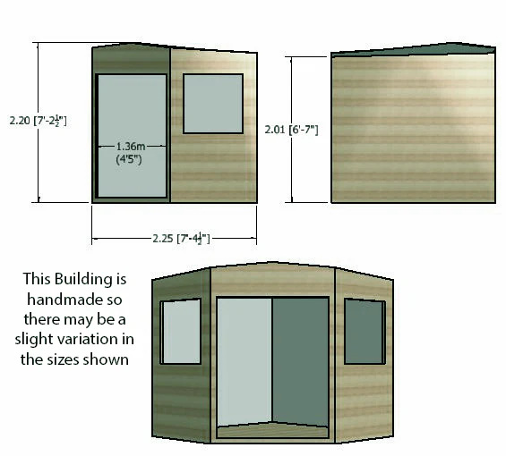 Shire Corner Shed Pressure Treated 8x8 - Image 4