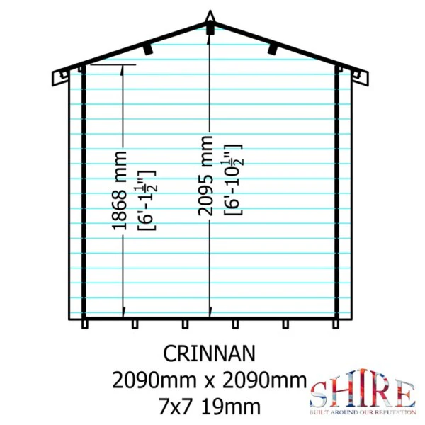 Shire Crinan 7x7 19mm Log Cabin - Image 4