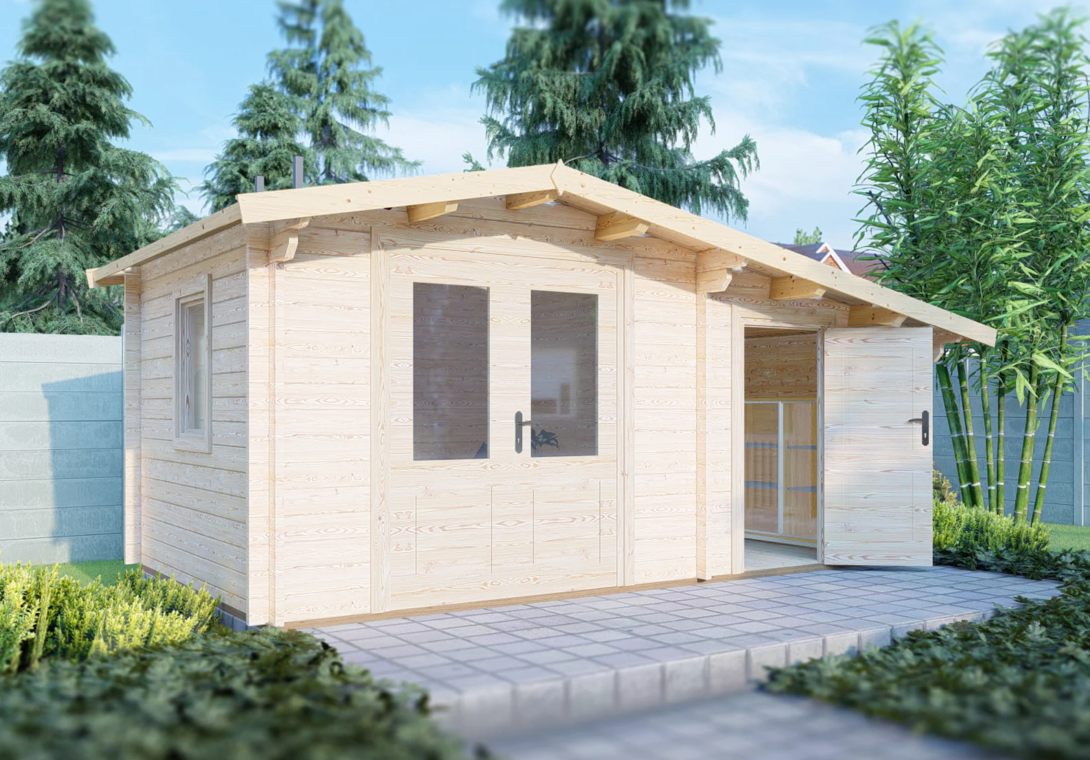 Shire Deko 16x10 44mm Log Cabin - Image 3