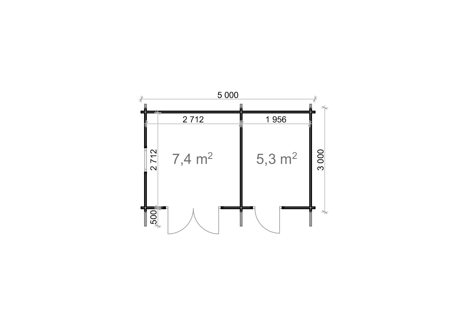 Shire Deko 16x10 44mm Log Cabin - Image 5