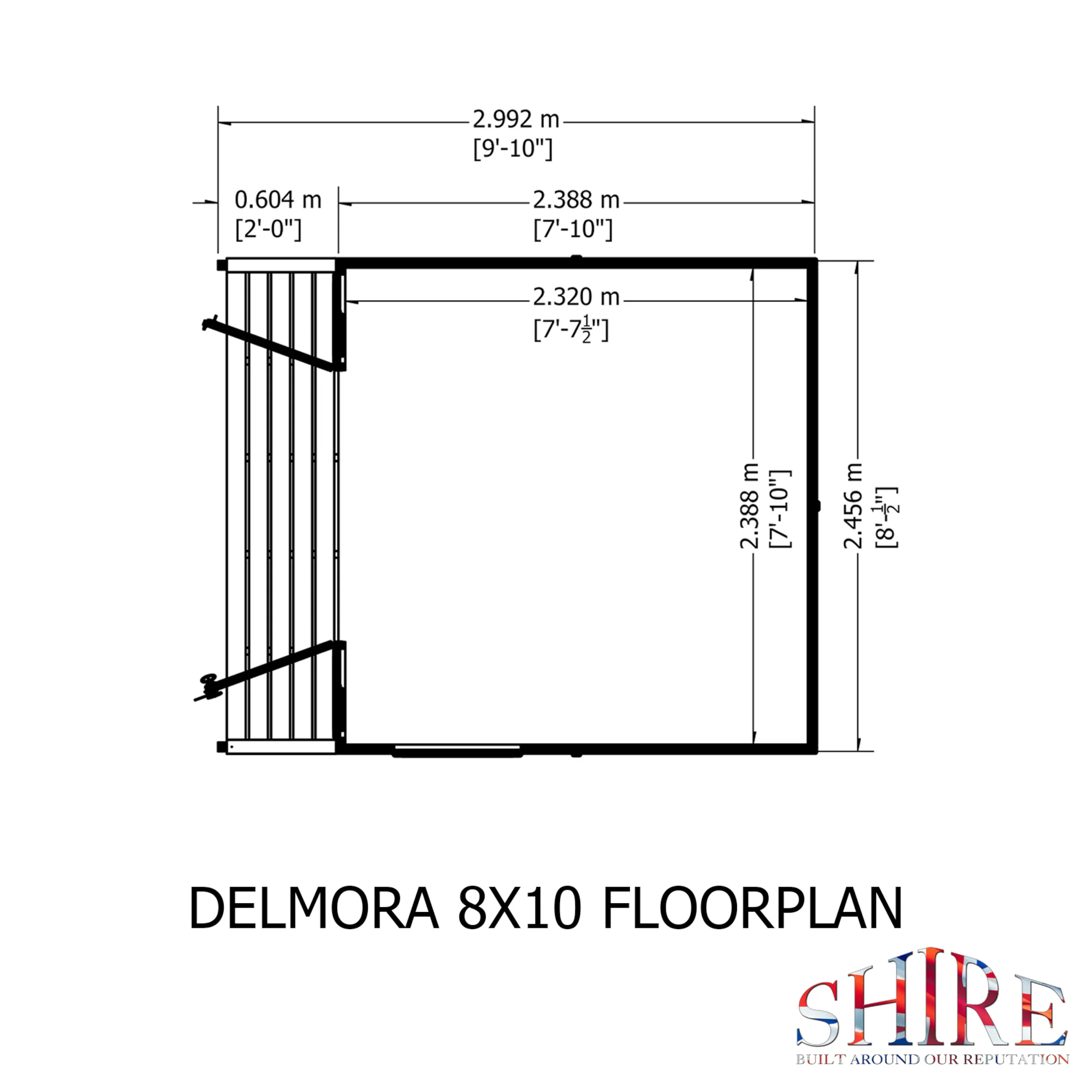 Shire Delmora 8x10 Summerhouse with Verandah - Image 3