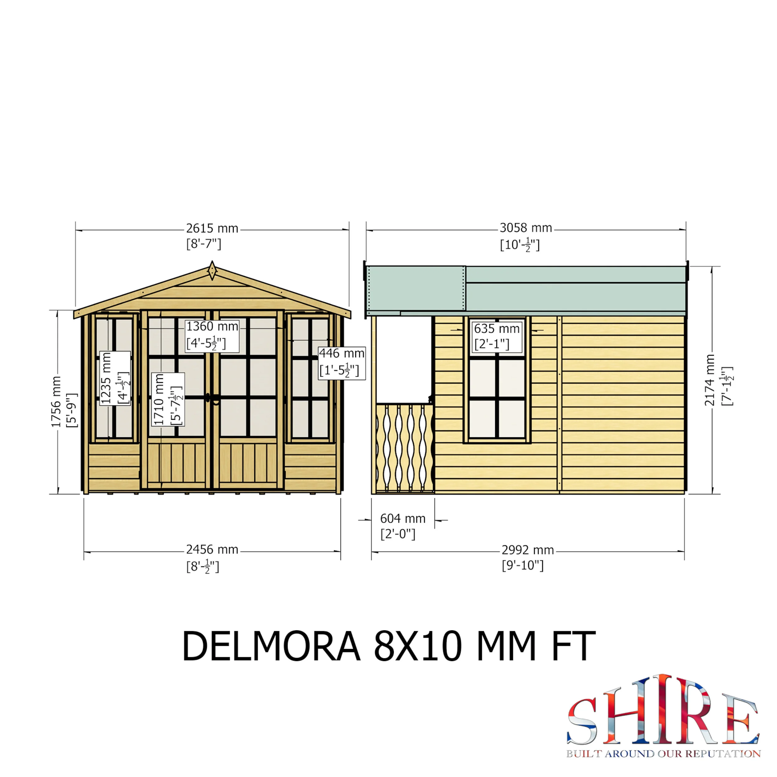 Shire Delmora 8x10 Summerhouse with Verandah - Image 4