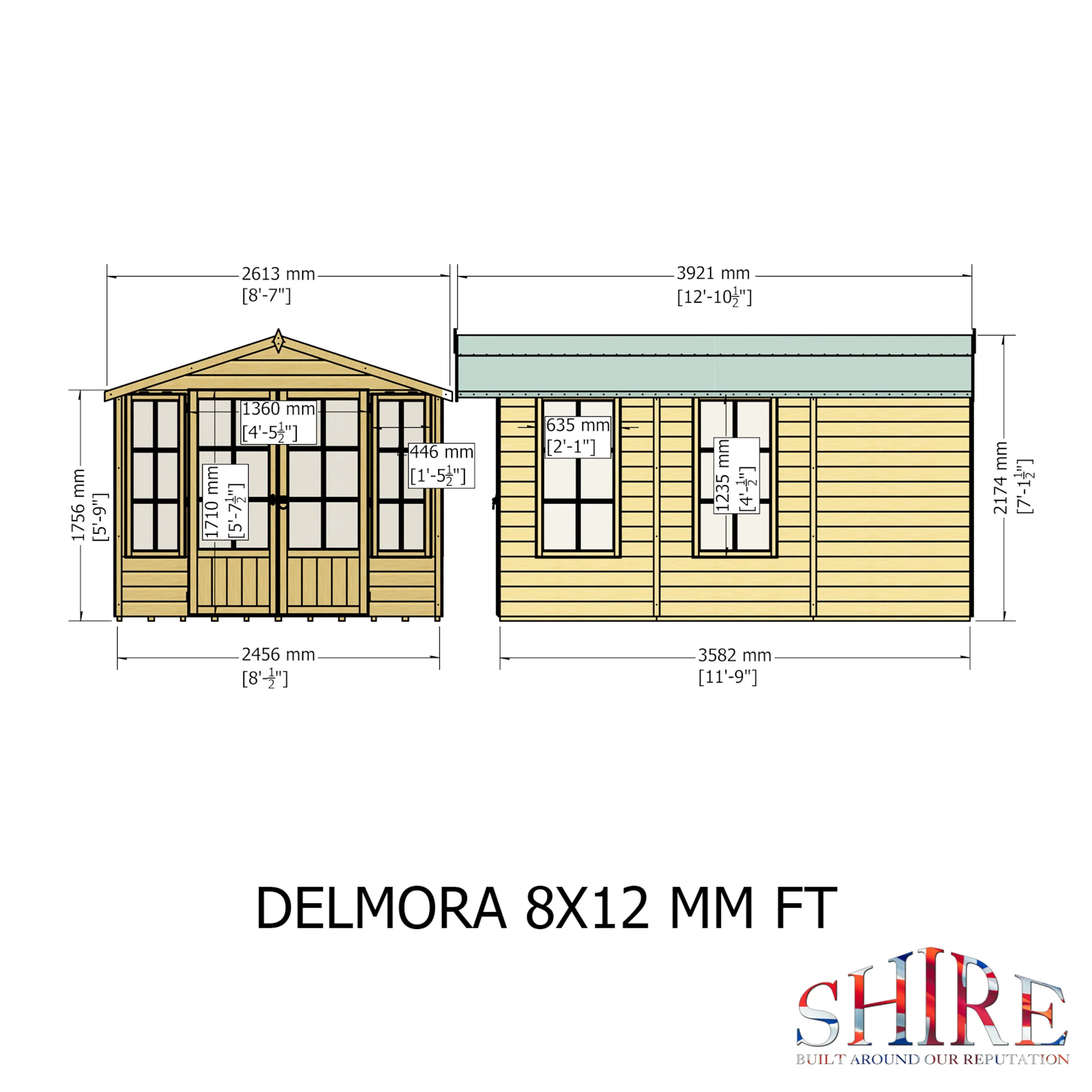 Shire Delmora 8x12 Summerhouse - Image 4