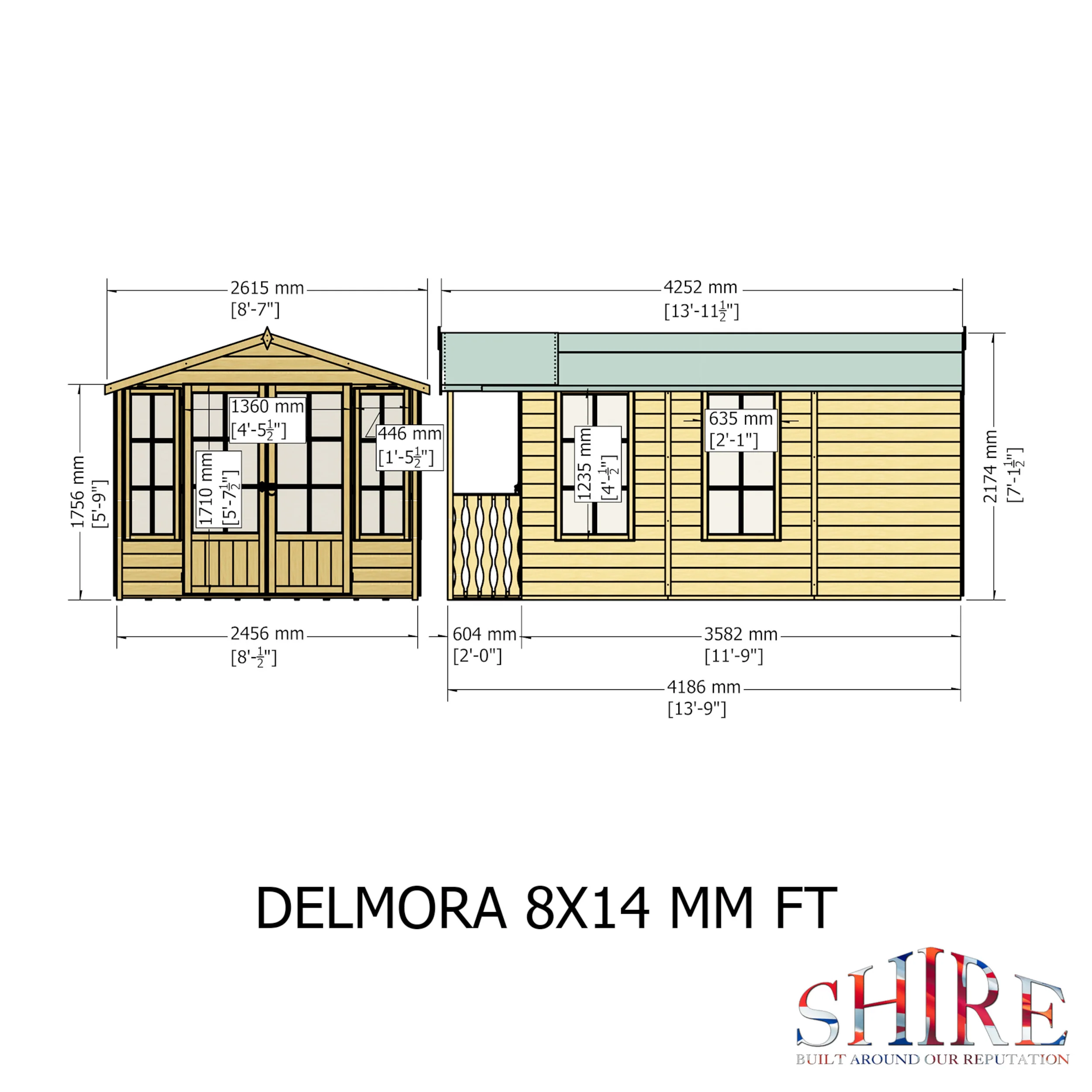Shire Delmora 8x14 Summerhouse with Verandah - Image 4