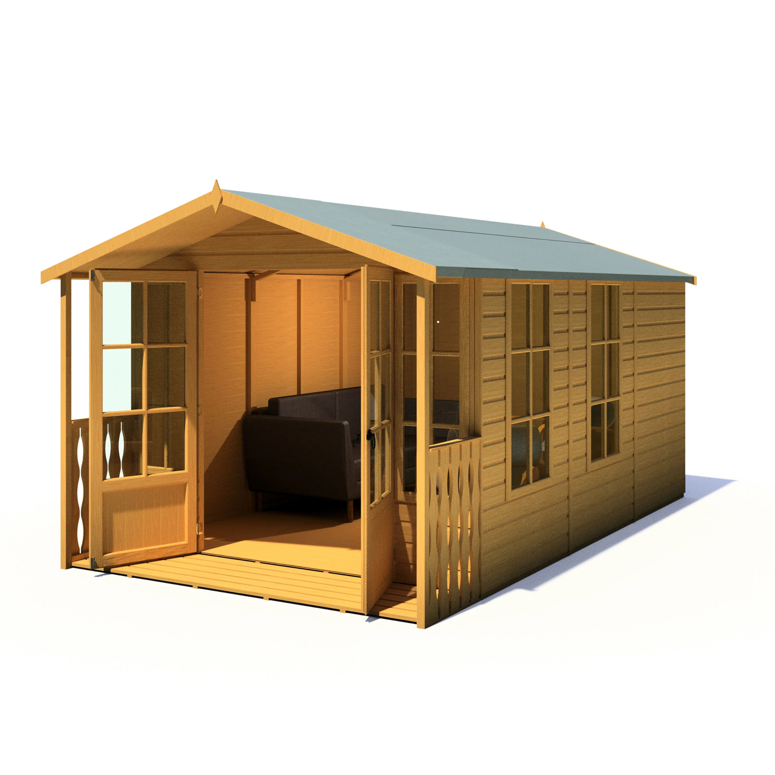 Shire Delmora 8x14 Summerhouse with Verandah - Image 6