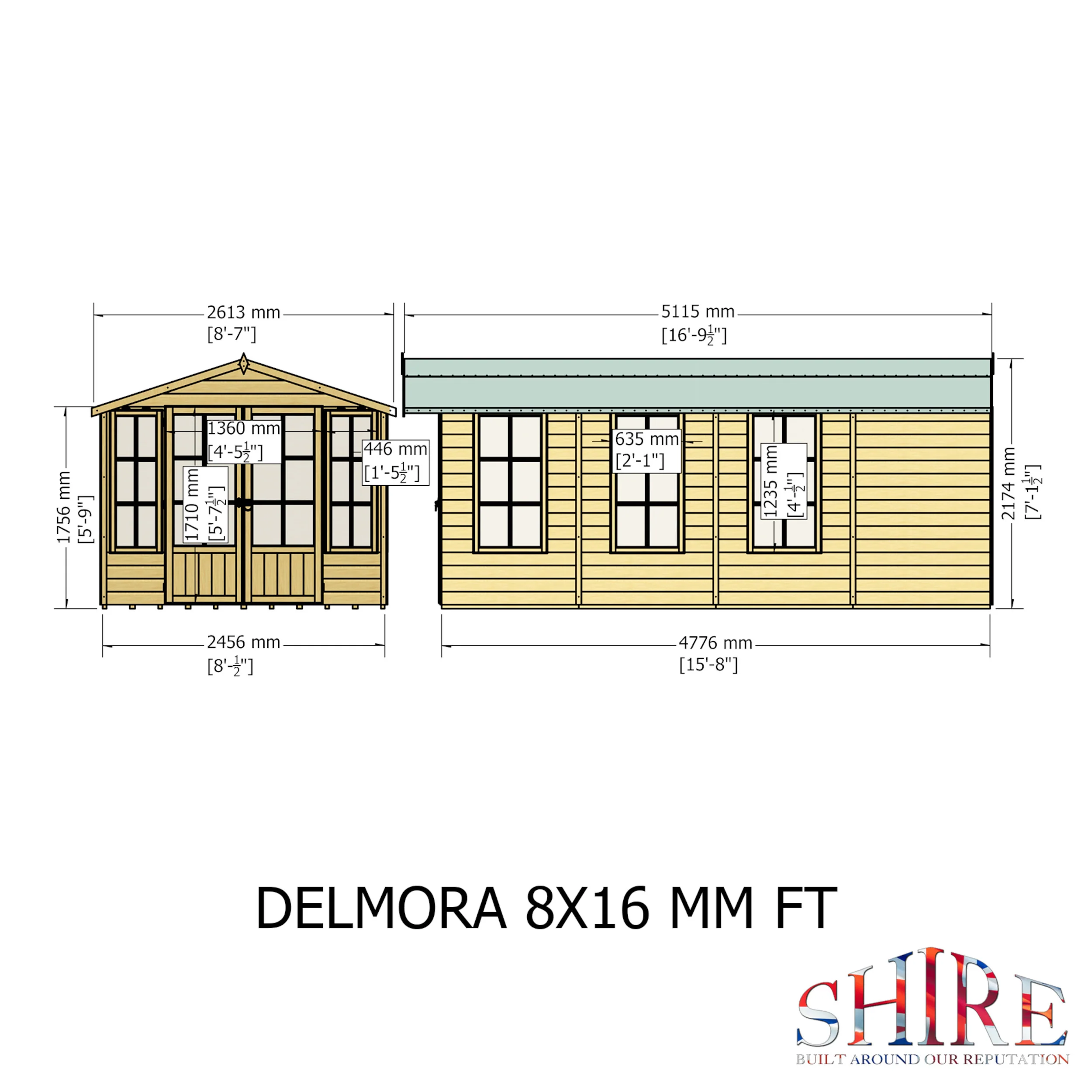 Shire Delmora 8x16 Summerhouse - Image 4