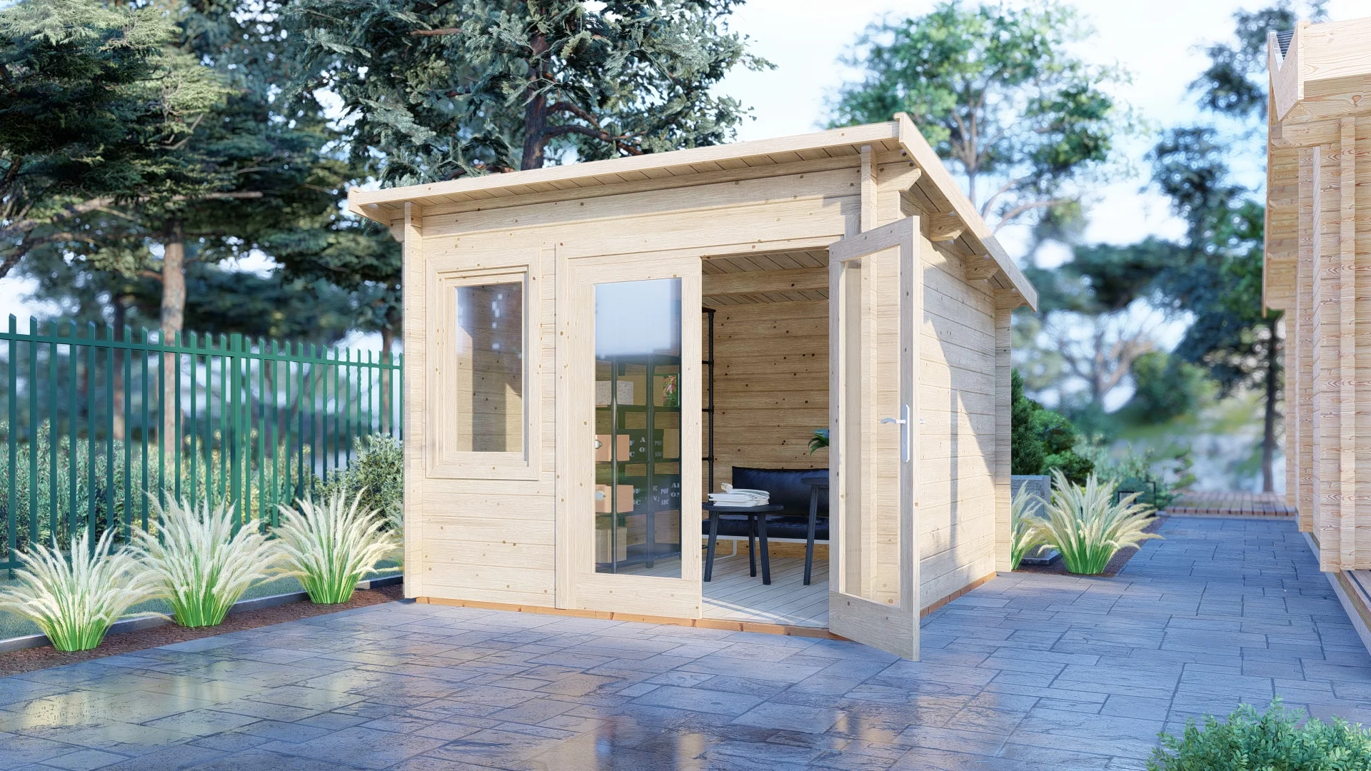 Shire Elm 10x10 44mm Log Cabin