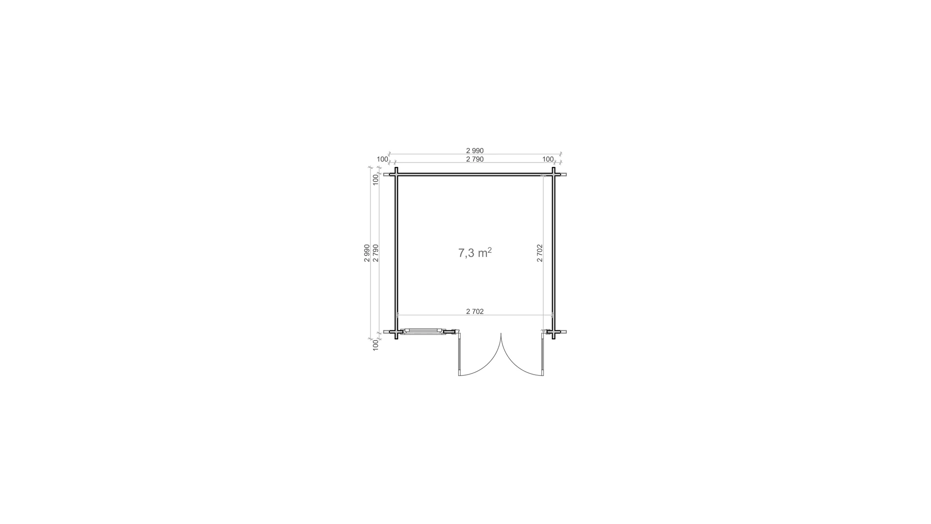 Shire Elm 10x10 44mm Log Cabin - Image 3