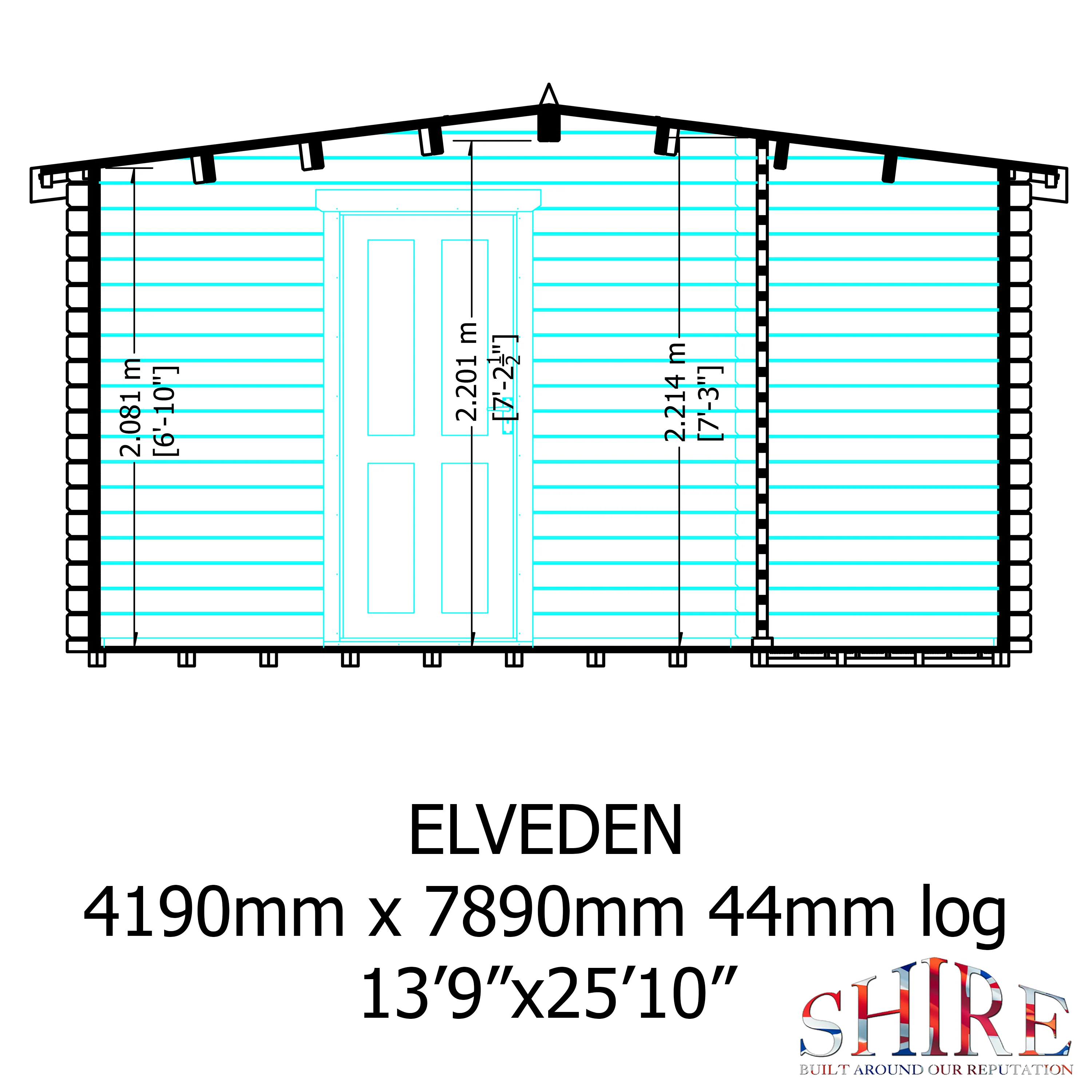 Shire Elveden 14x26 44mm Log Cabin - Image 4