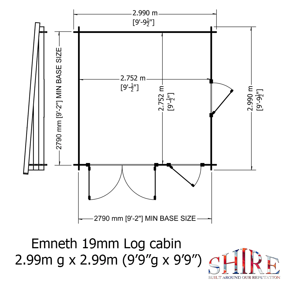Shire Emmeth 10x10 Log Cabin - Image 35