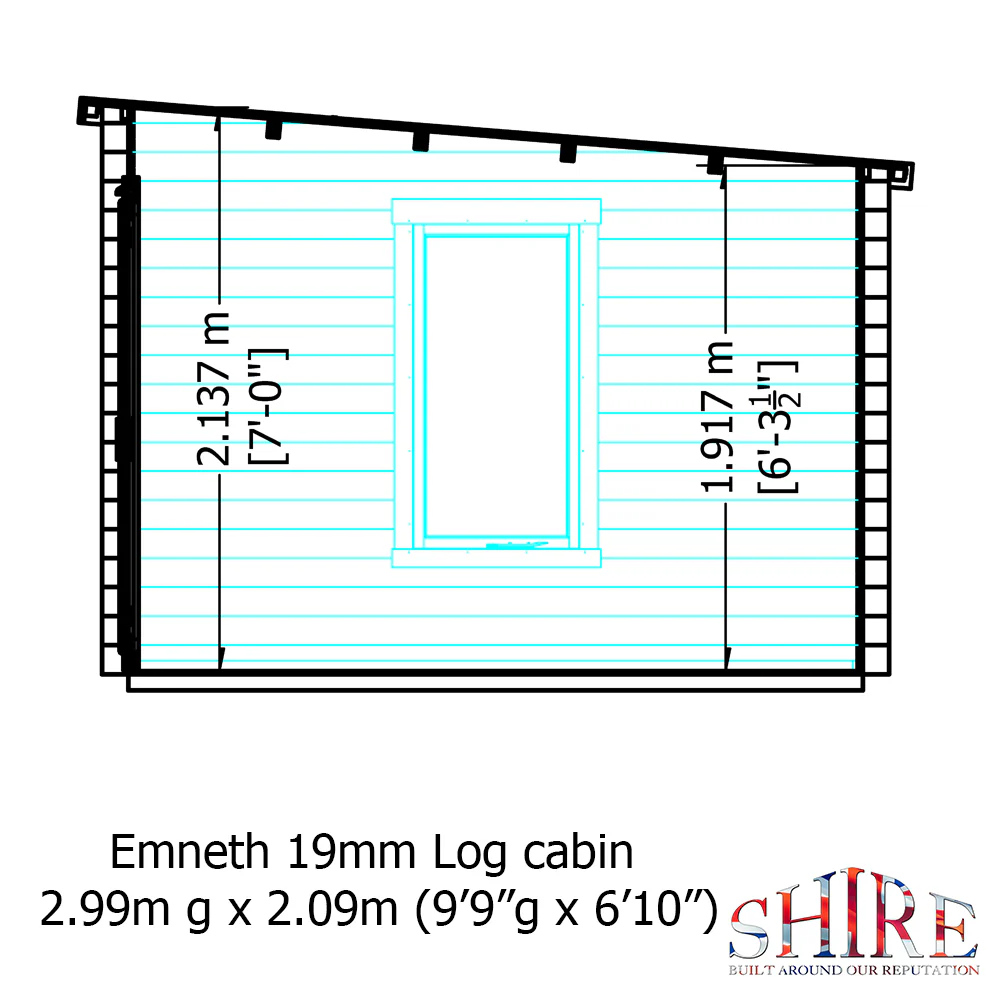 Shire Emmeth 10x7 Log Cabin - Image 3