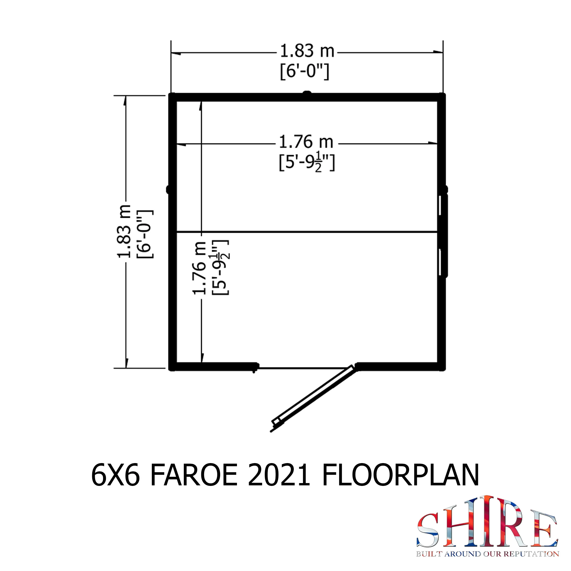 Shire Faroe Single Door 6x6 Shed - Image 3