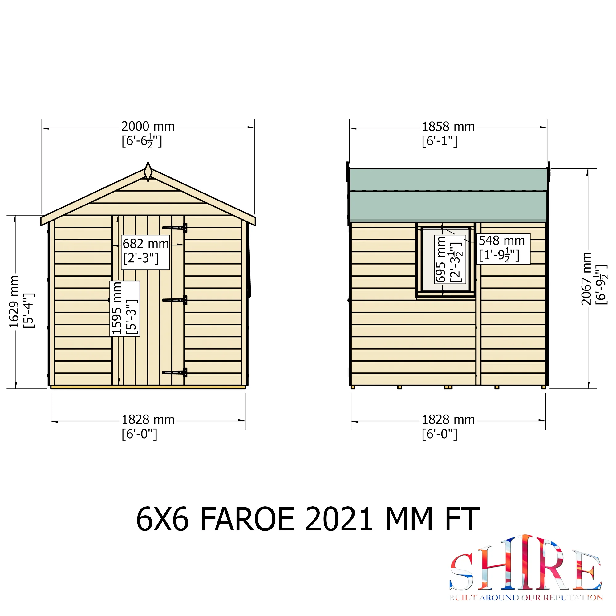 Shire Faroe Single Door 6x6 Shed - Image 4
