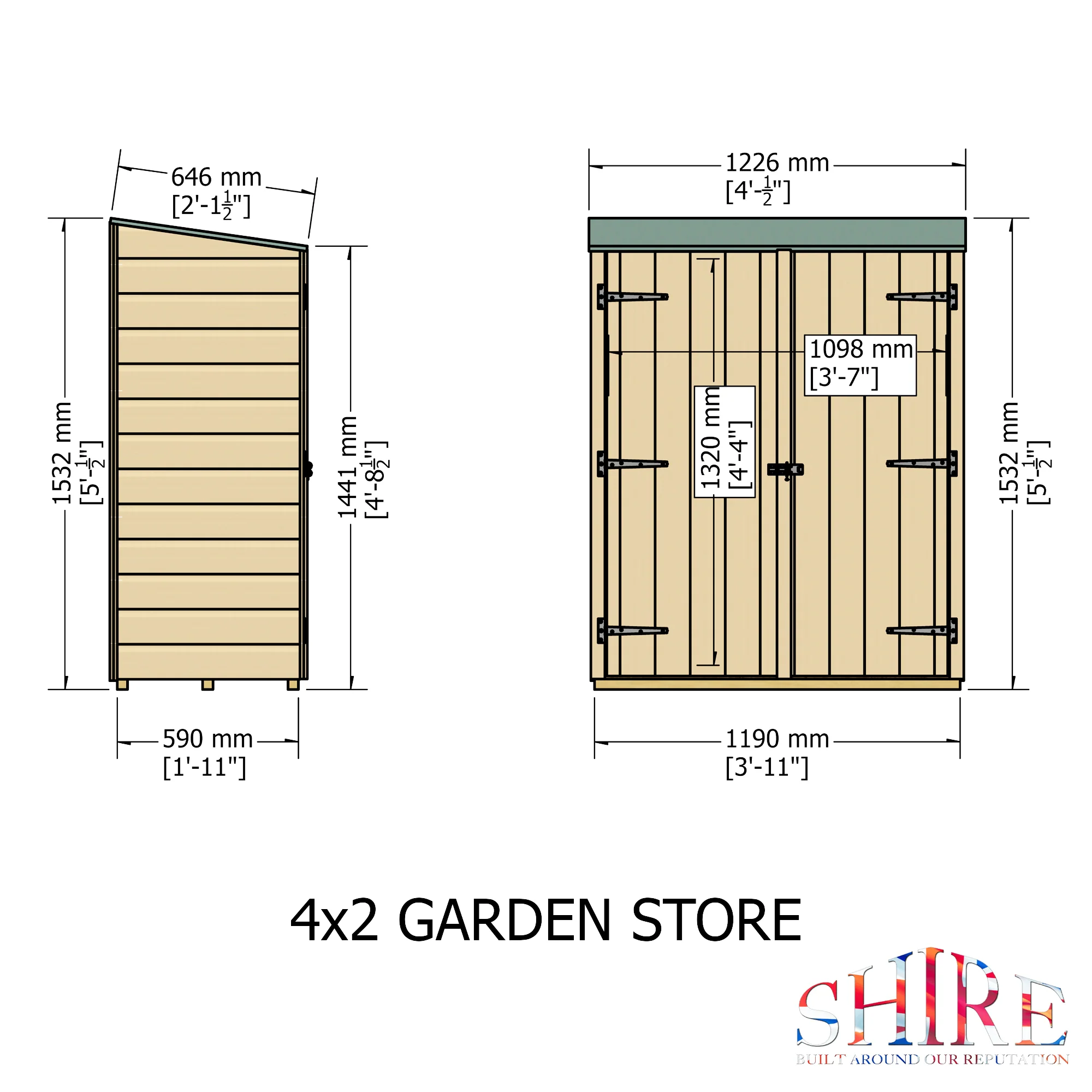 Shire Garden Store Shiplap 4x2 - Image 5