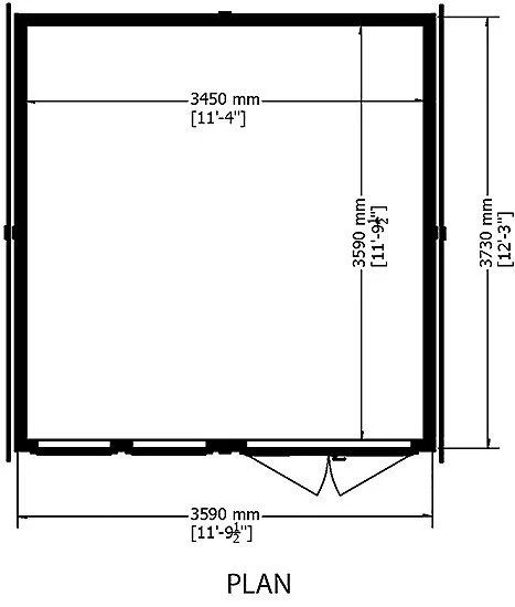 Shire Garden Studio 12x12 Summerhouse - Image 4