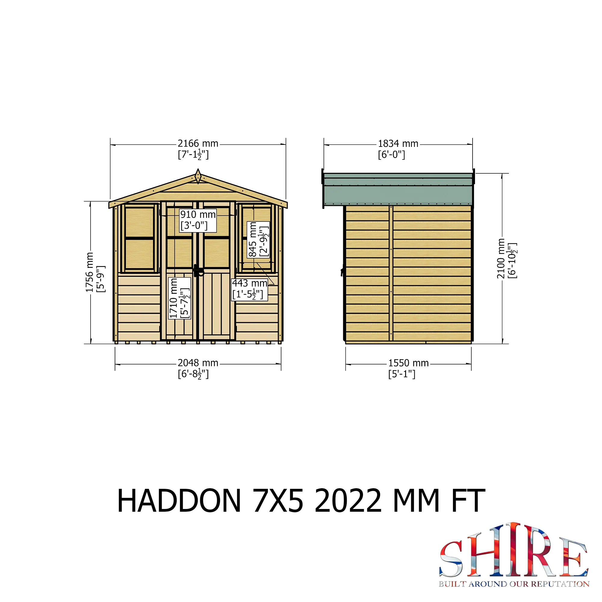 Shire Haddon Summer House 7x5 - Image 4