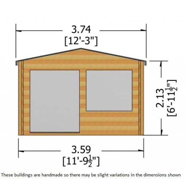 Shire Hale 12x10 28mm Log Cabin - Image 3