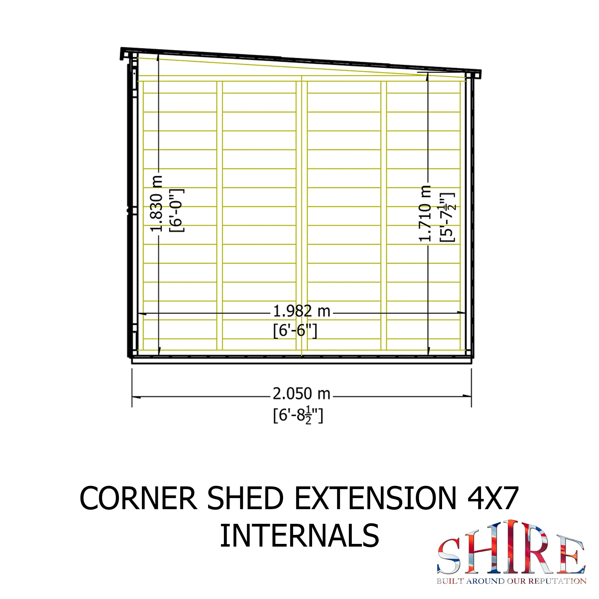 Shire Hampton 7x11 Corner Summerhouse with Side Shed - Image 11