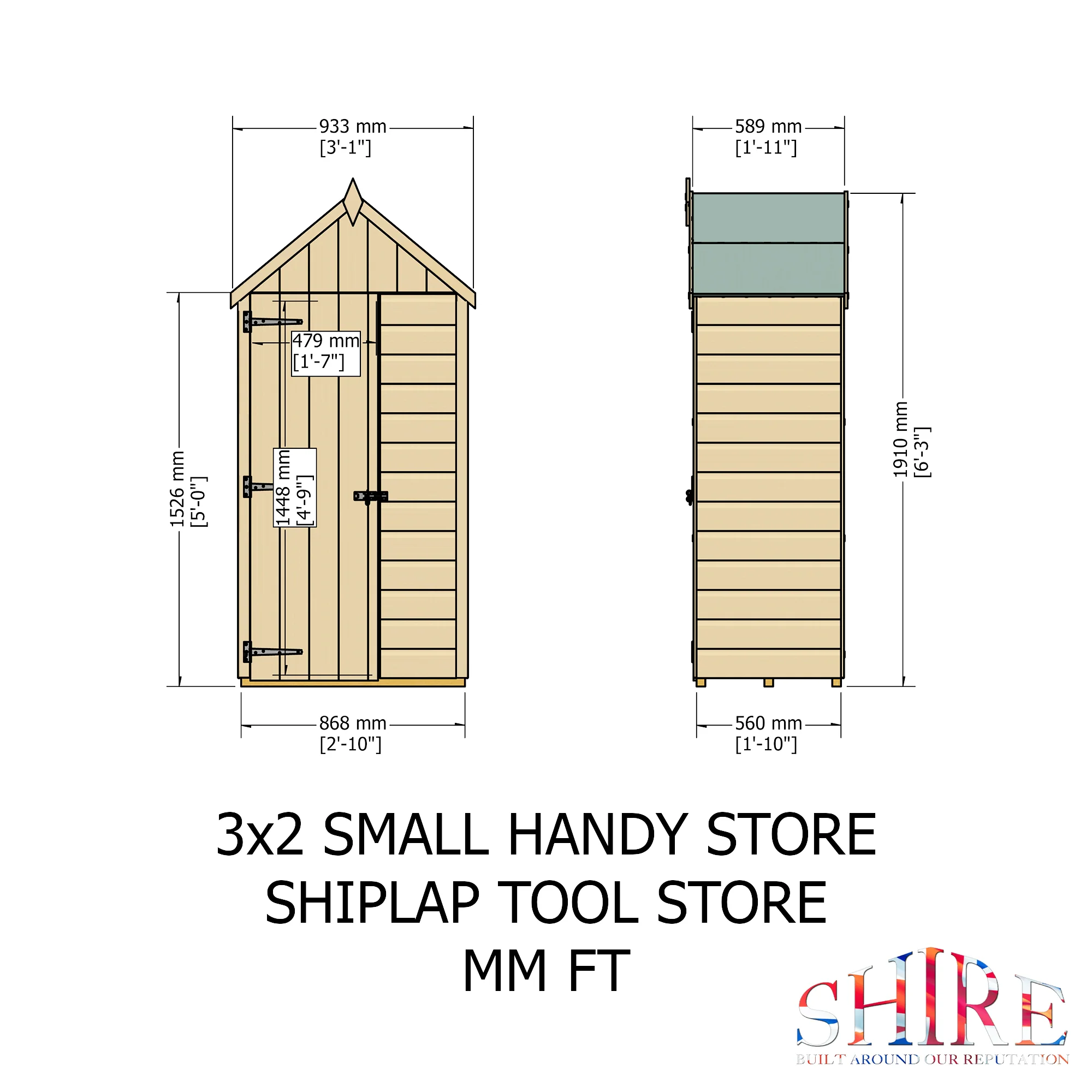 Shire Handy Store 3x2 Shiplap Pressure Treated - Image 5