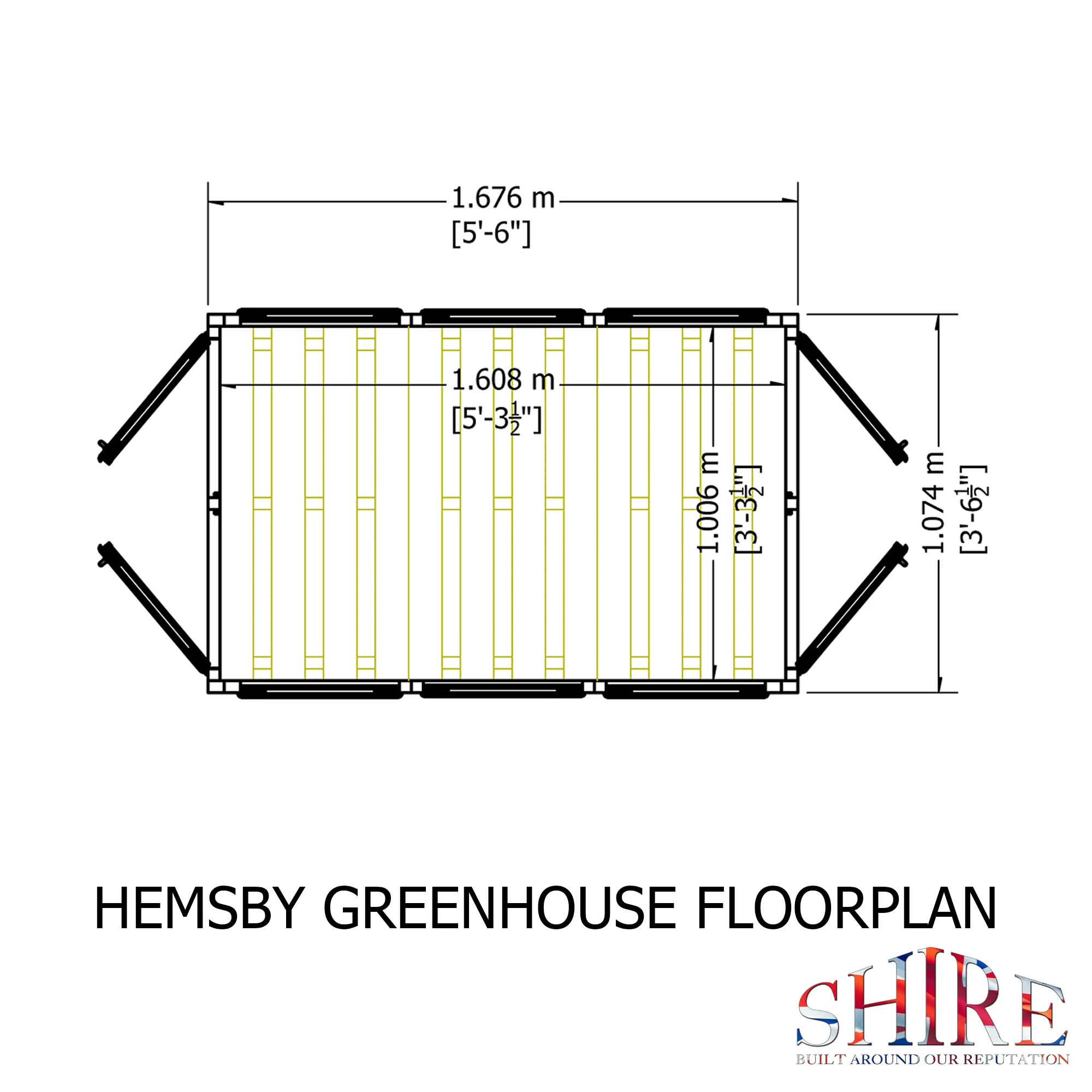 Shire Hemsby 4x6 Wooden Greenhouse - Image 3