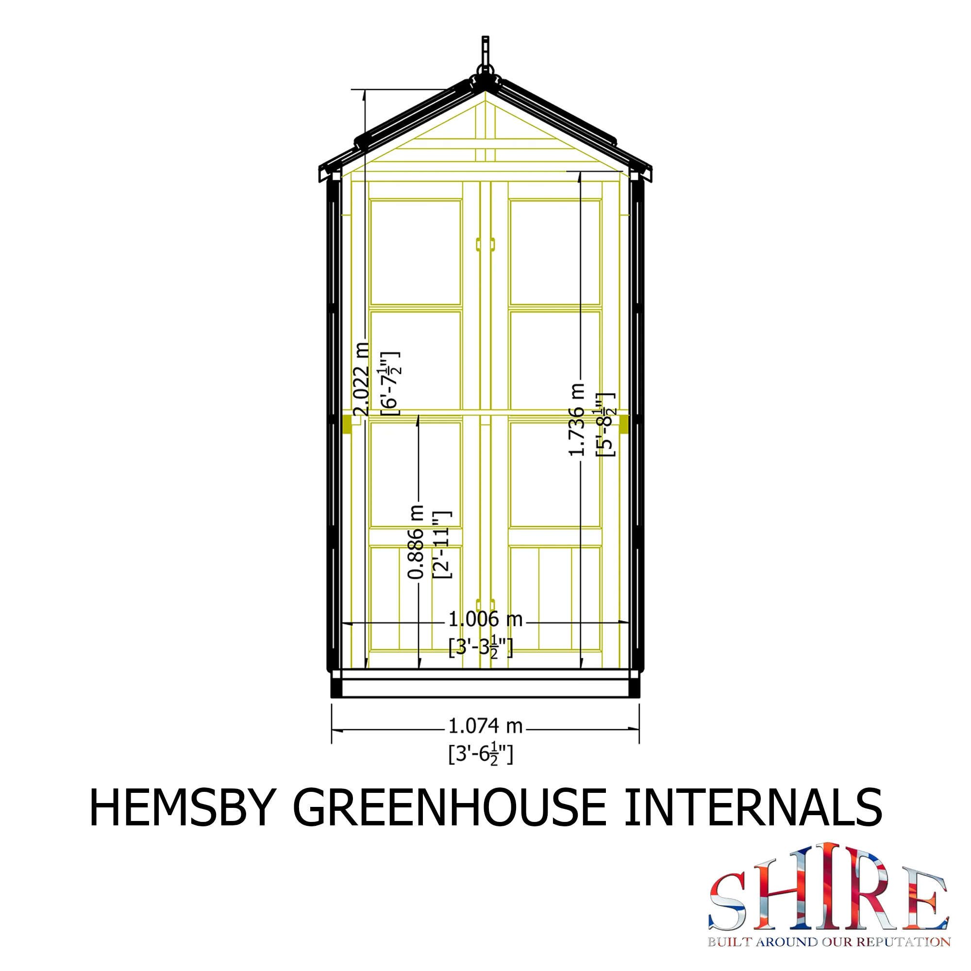 Shire Hemsby 4x6 Wooden Greenhouse - Image 4