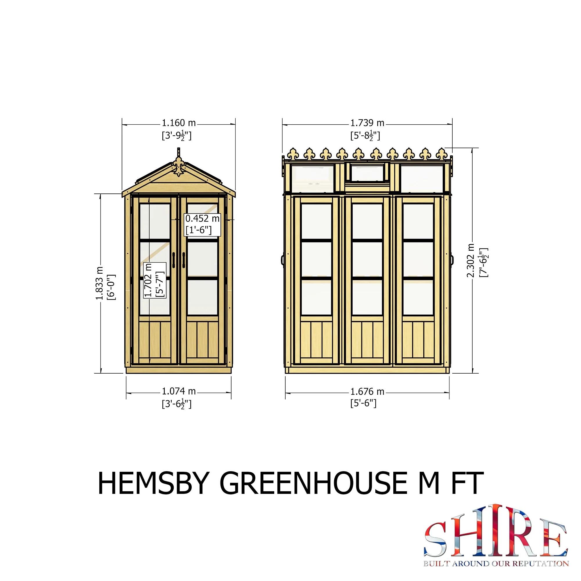 Shire Hemsby 4x6 Wooden Greenhouse - Image 5