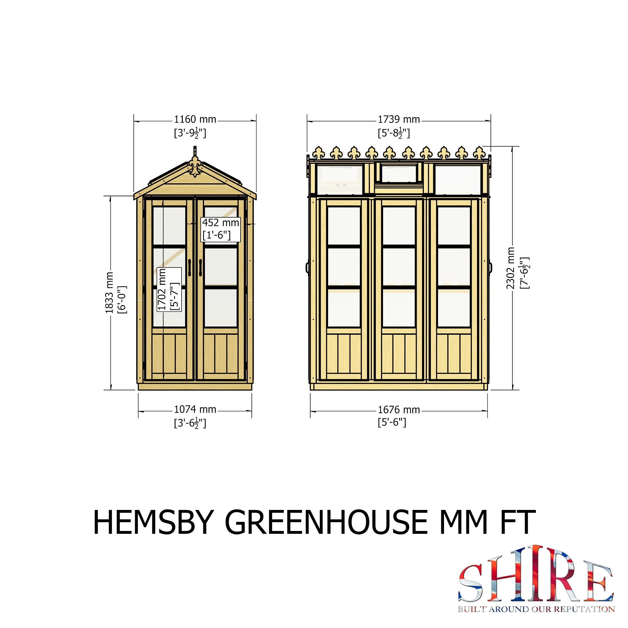 Shire Hemsby 4x6 Wooden Greenhouse - Image 6