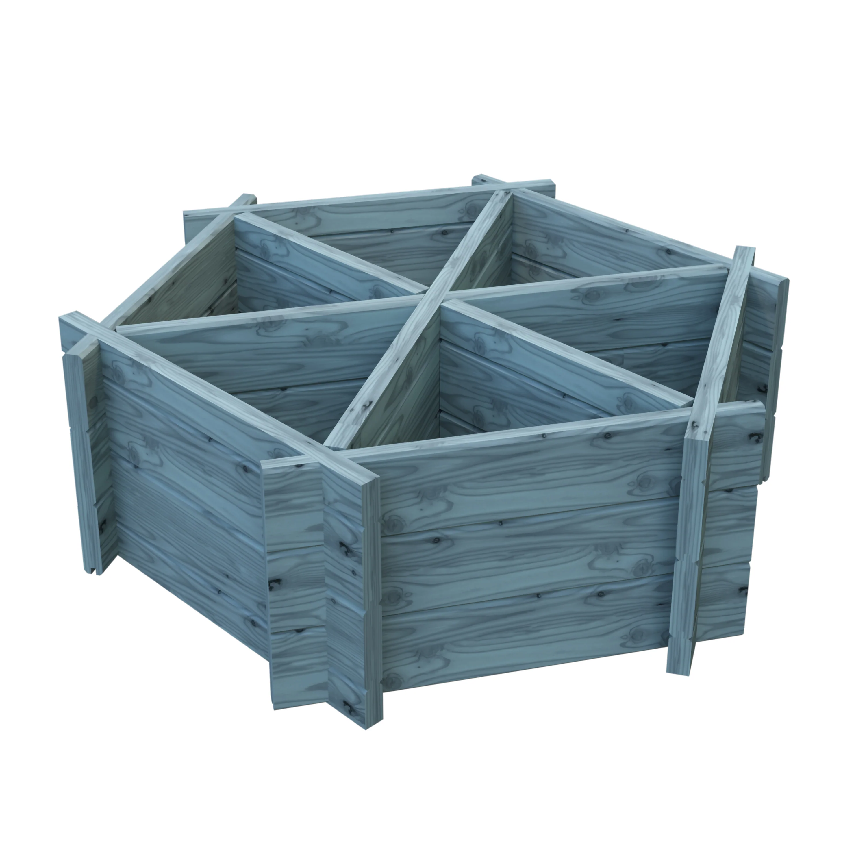 Shire Hexagonal Planter Pressure Treated with 6 Segments - Image 3