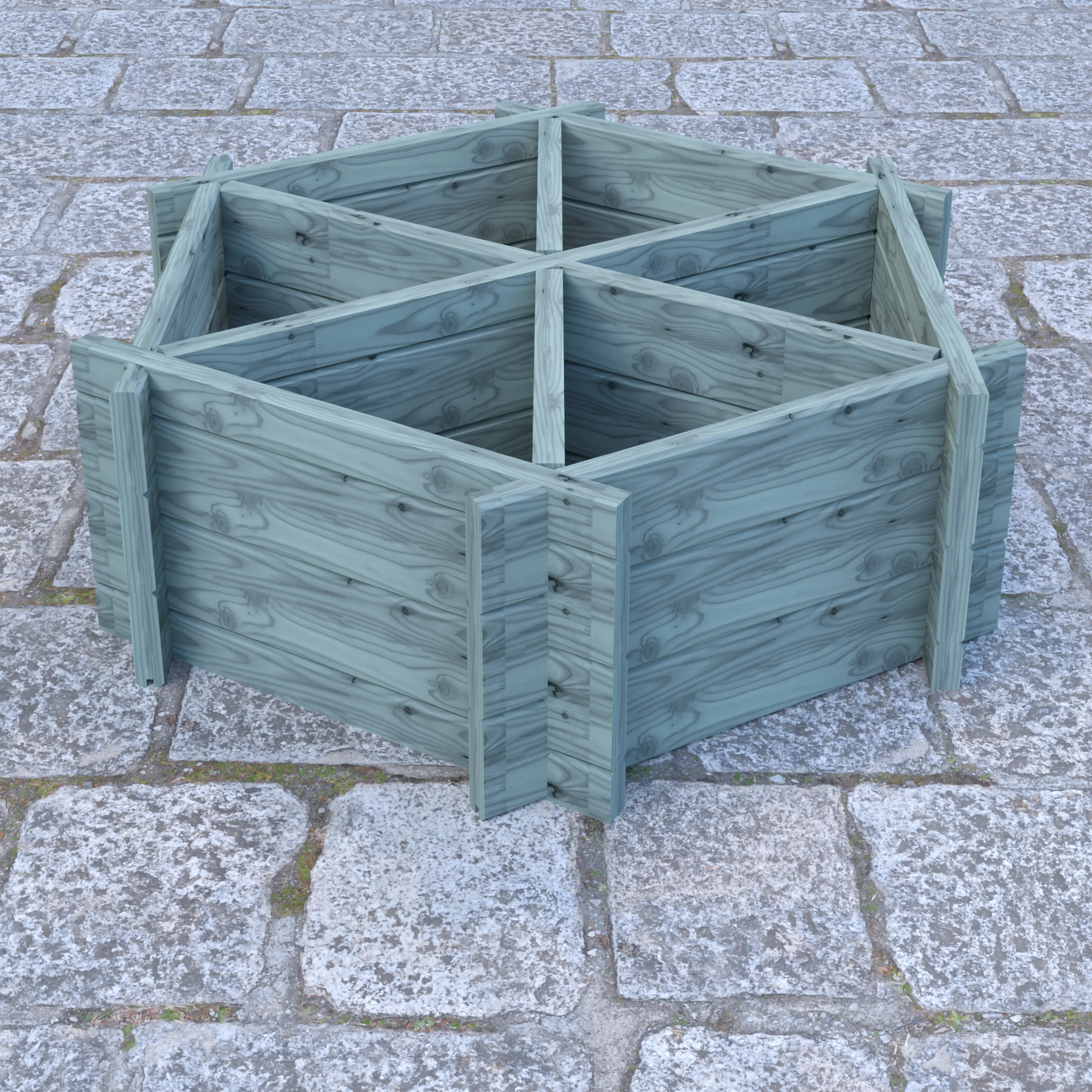 Shire Hexagonal Planter Pressure Treated with 6 Segments - Image 4