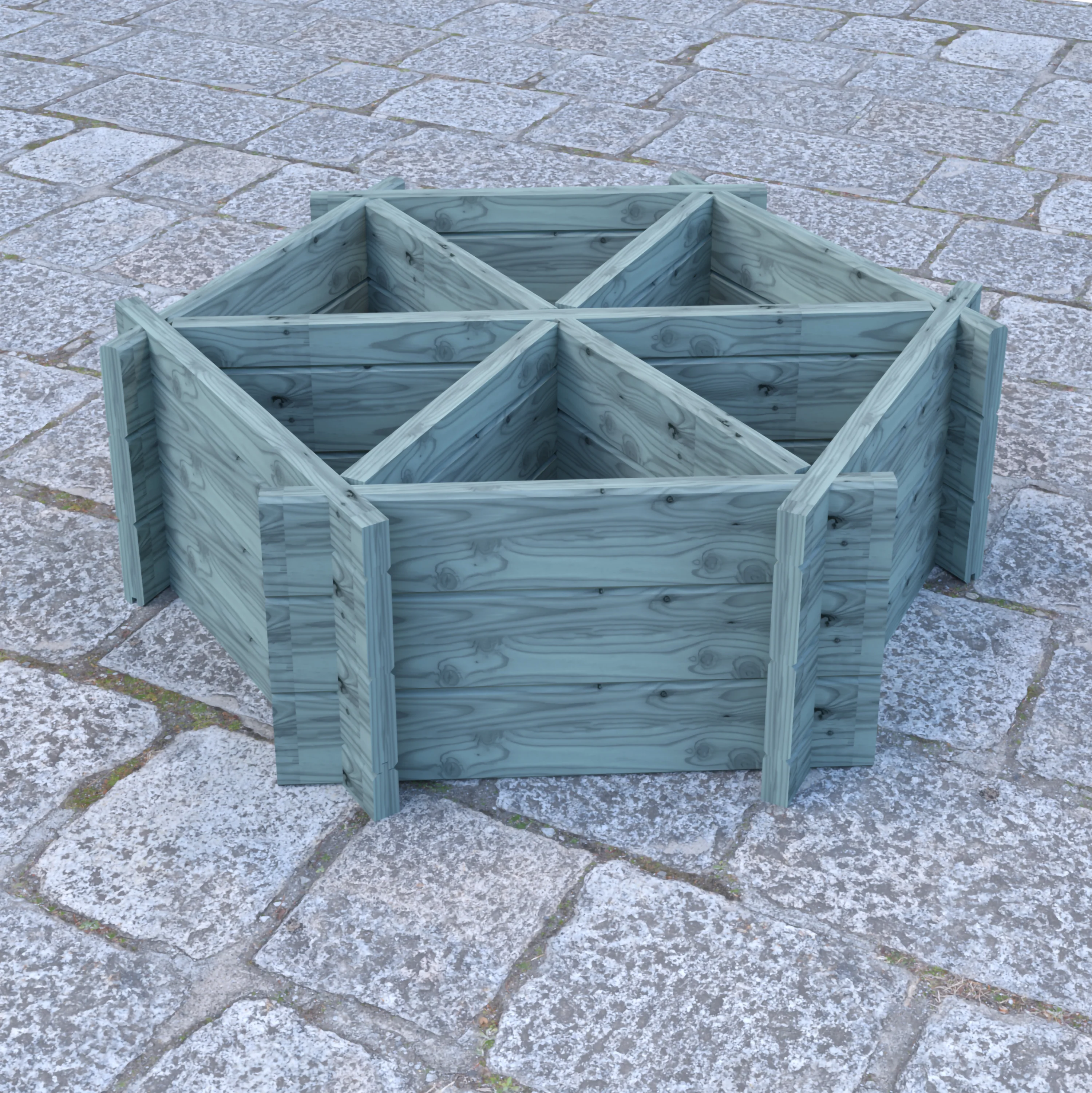 Shire Hexagonal Planter Pressure Treated with 6 Segments - Image 5