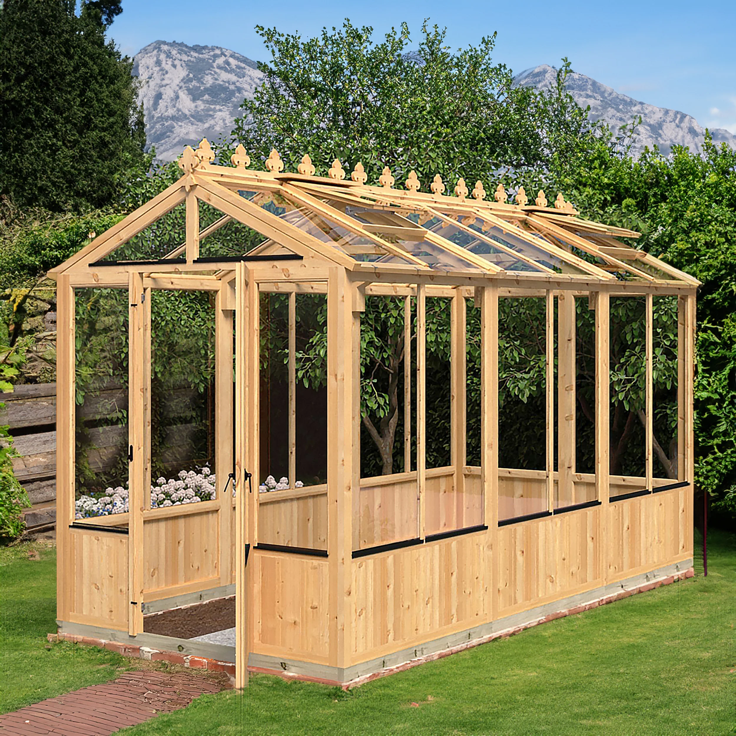 Shire Holkham 6x12 Wooden Greenhouse - Image 2