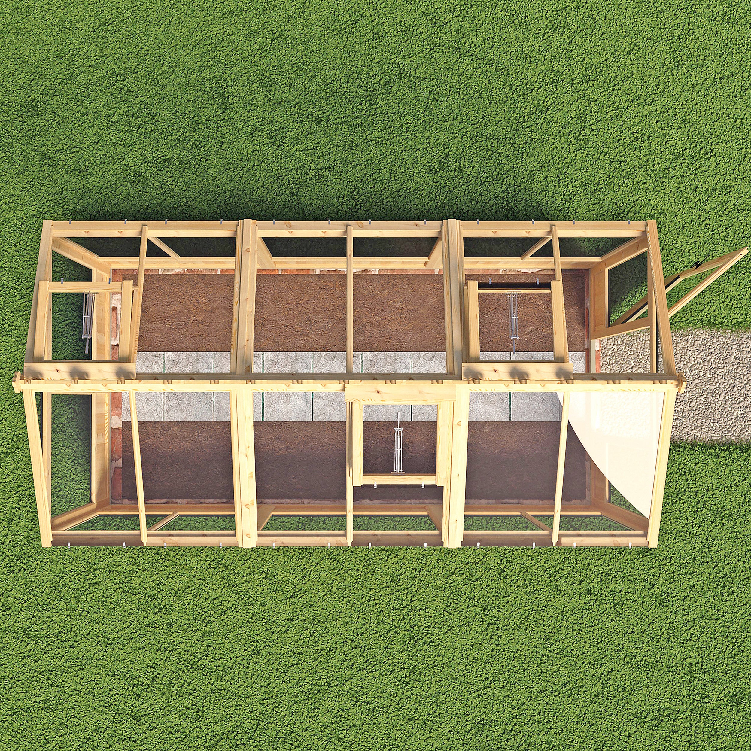 Shire Holkham 6x12 Wooden Greenhouse - Image 4