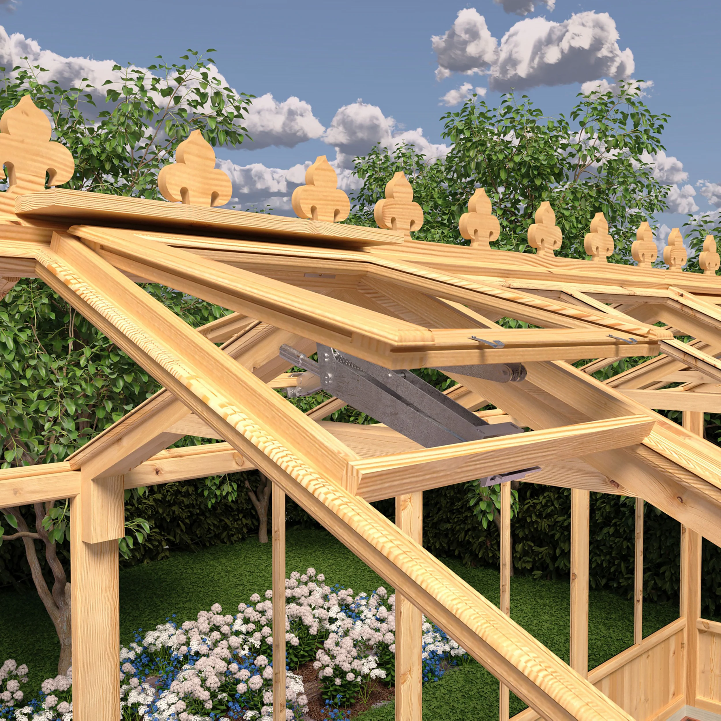 Shire Holkham 6x12 Wooden Greenhouse - Image 5