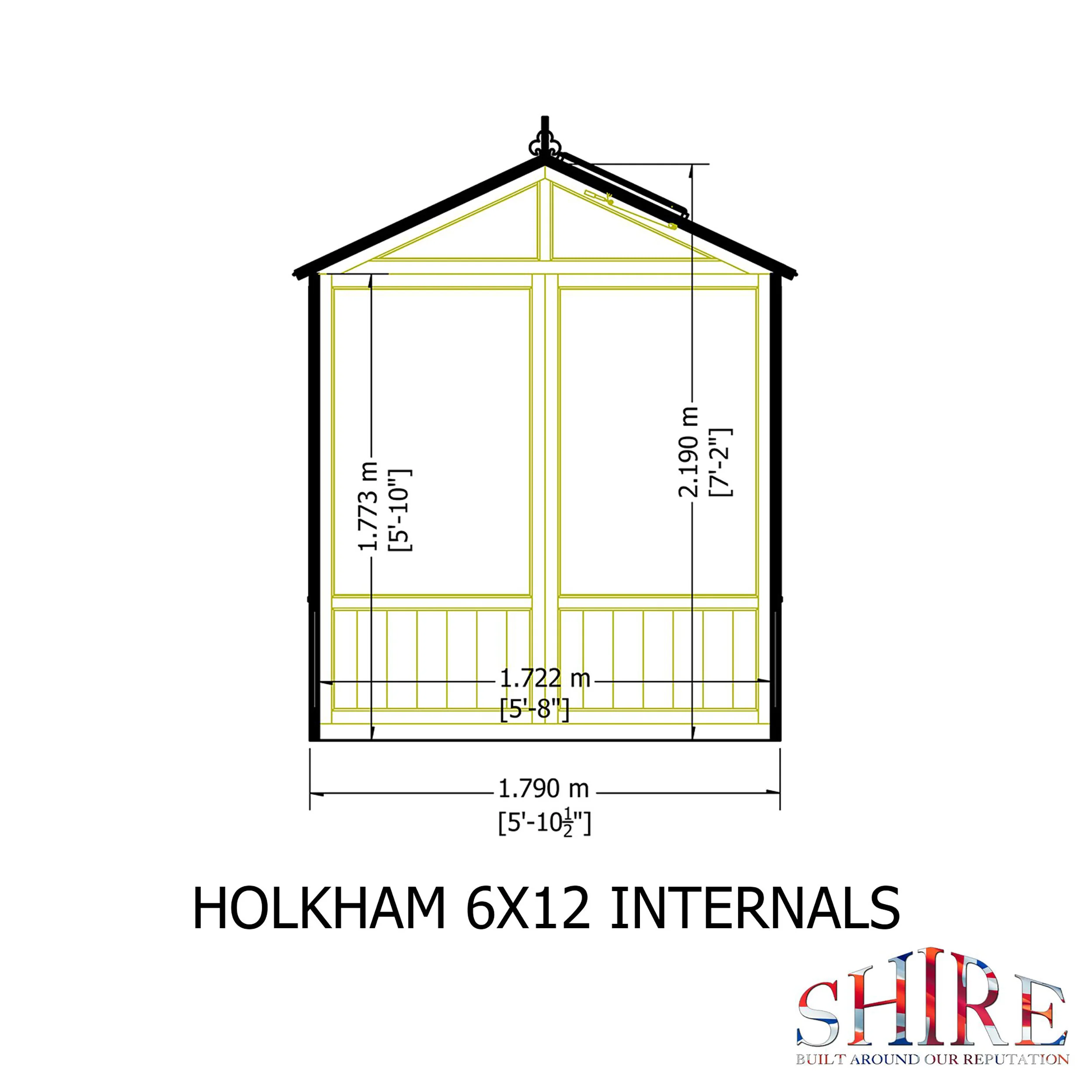 Shire Holkham 6x12 Wooden Greenhouse - Image 9
